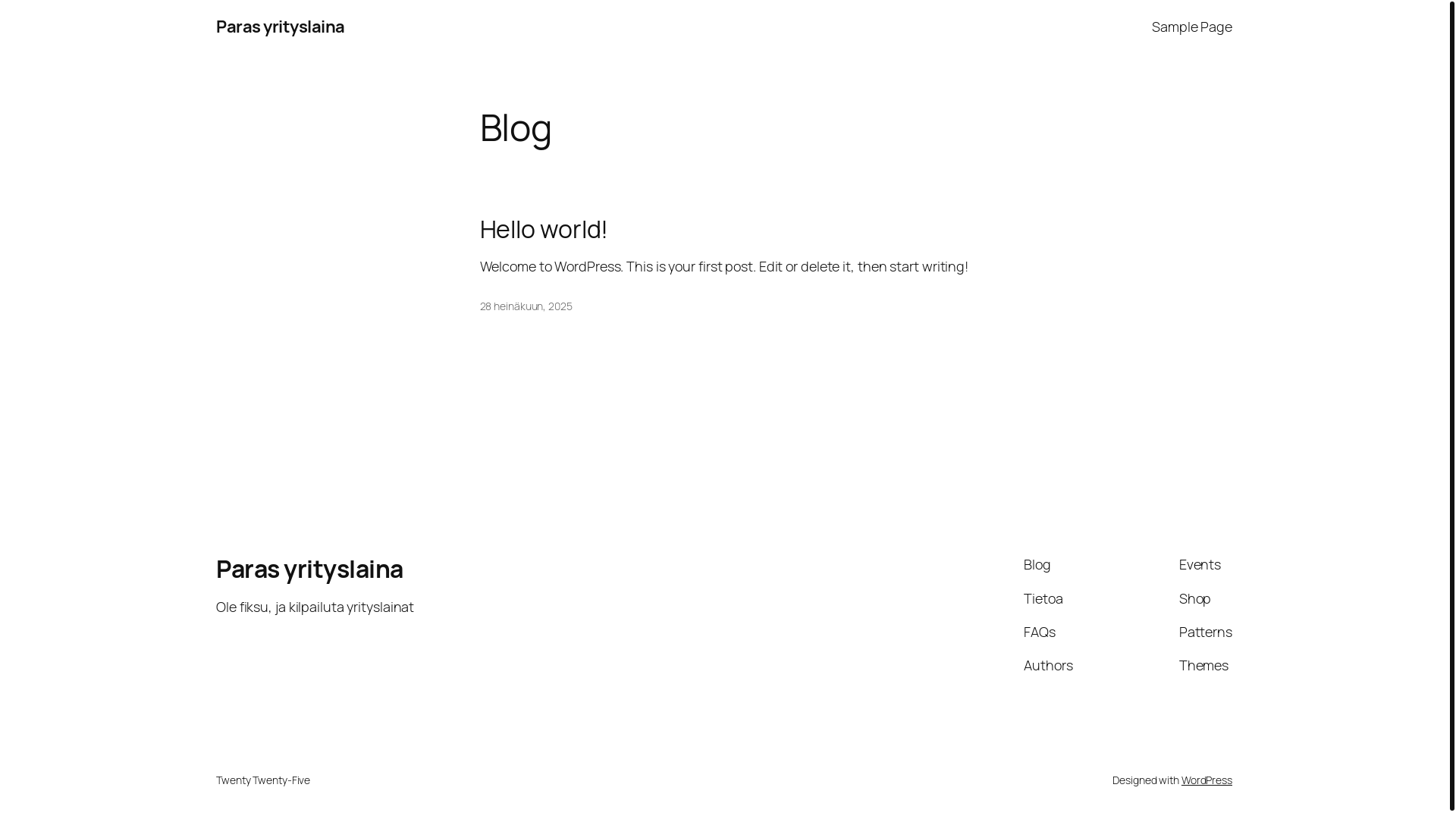 website screenshot of https://paras-yrityslaina.fi/