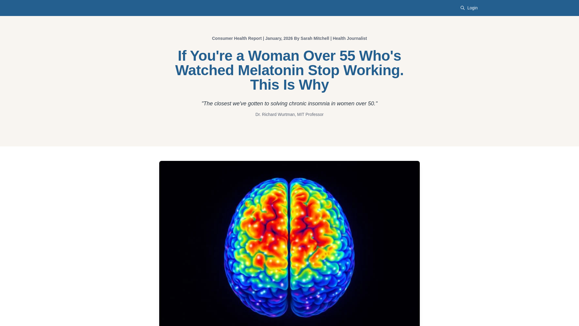 website screenshot of https://sleepwellreport.com/