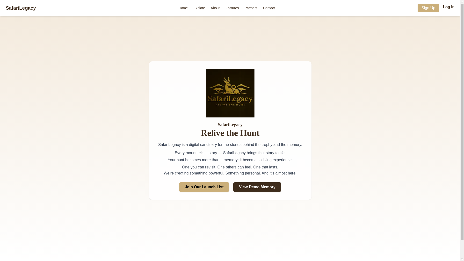 website screenshot of https://mysafarilegacy.com/