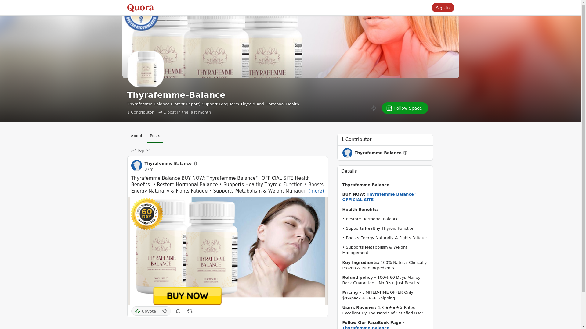 website screenshot of https://thyrafemmebalance.quora.com/