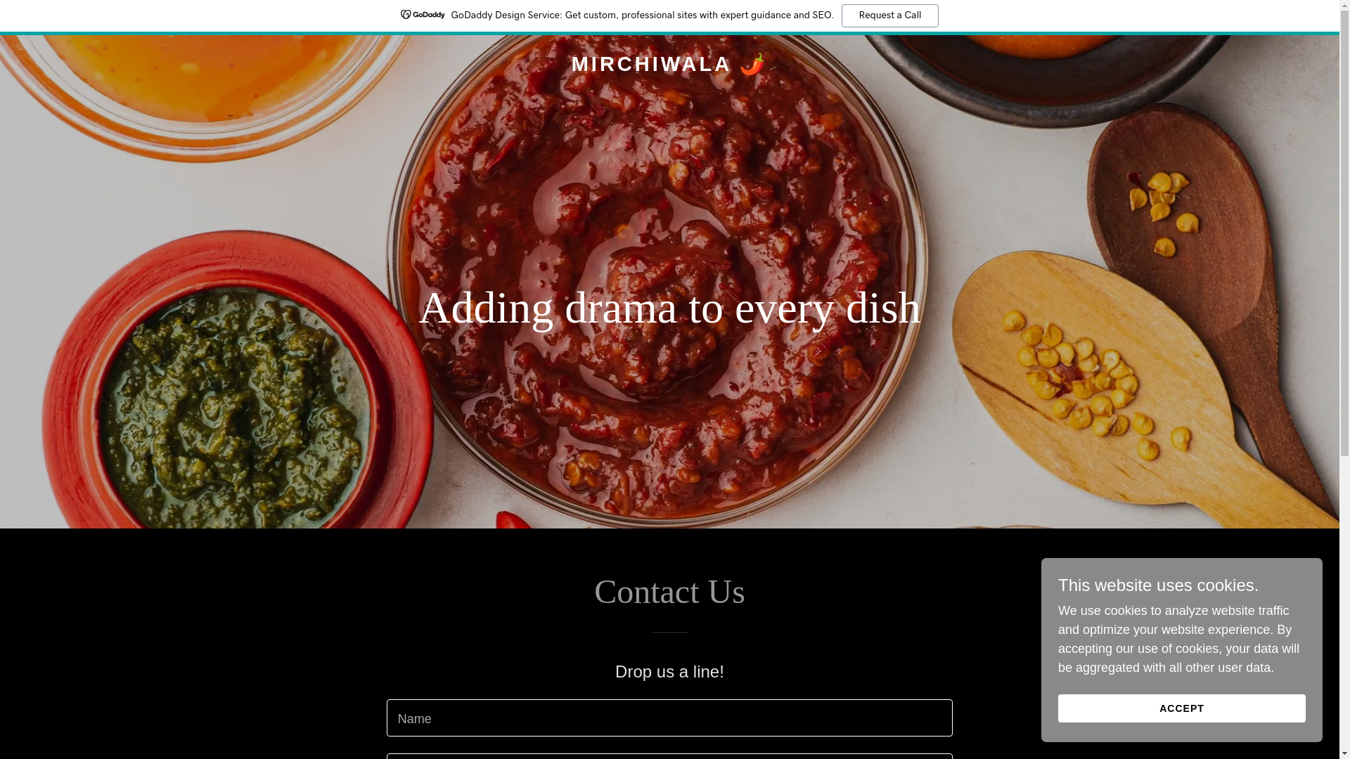 website screenshot of https://mirchiwala.net/