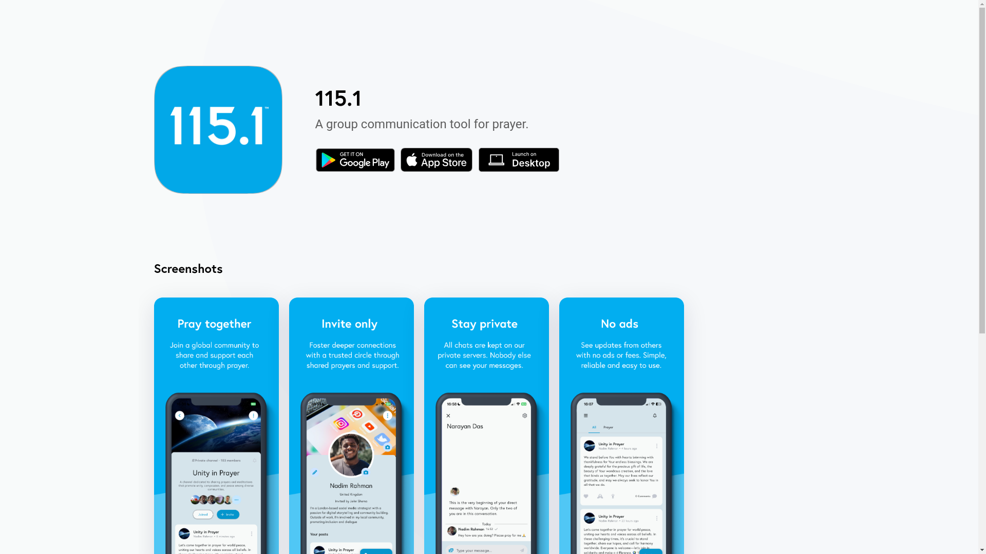 website screenshot of https://115one-landing.pages.dev/