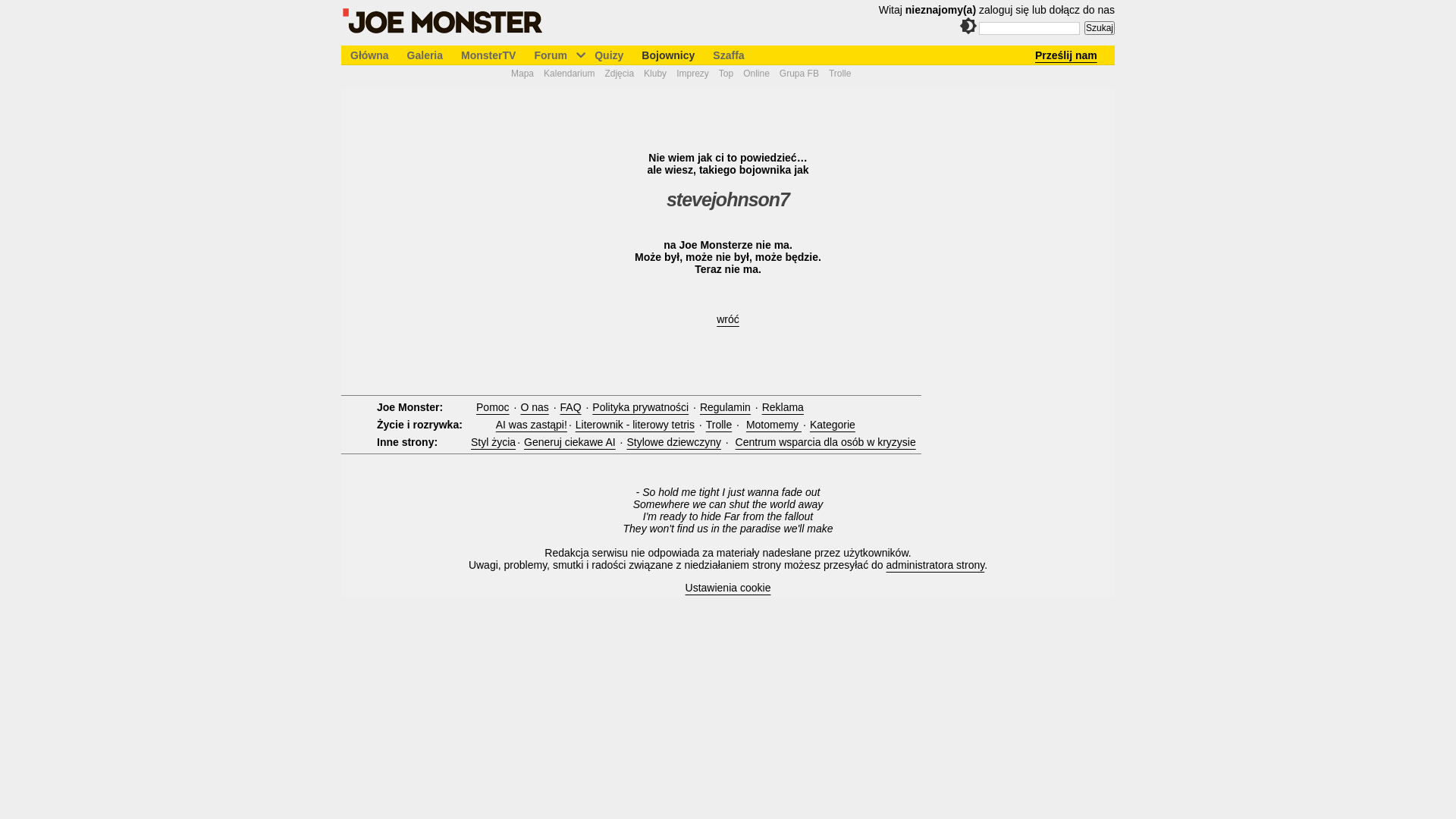 website screenshot of https://joemonster.org/bojownik/stevejohnson7