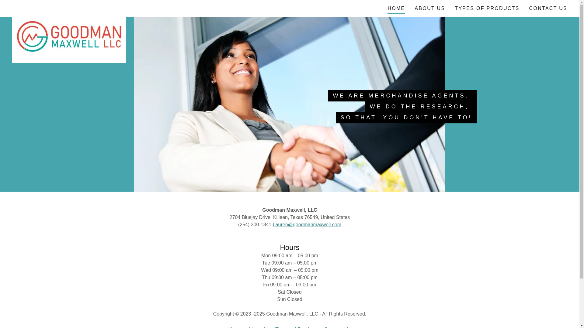 website screenshot of https://goodman-maxwell.com/