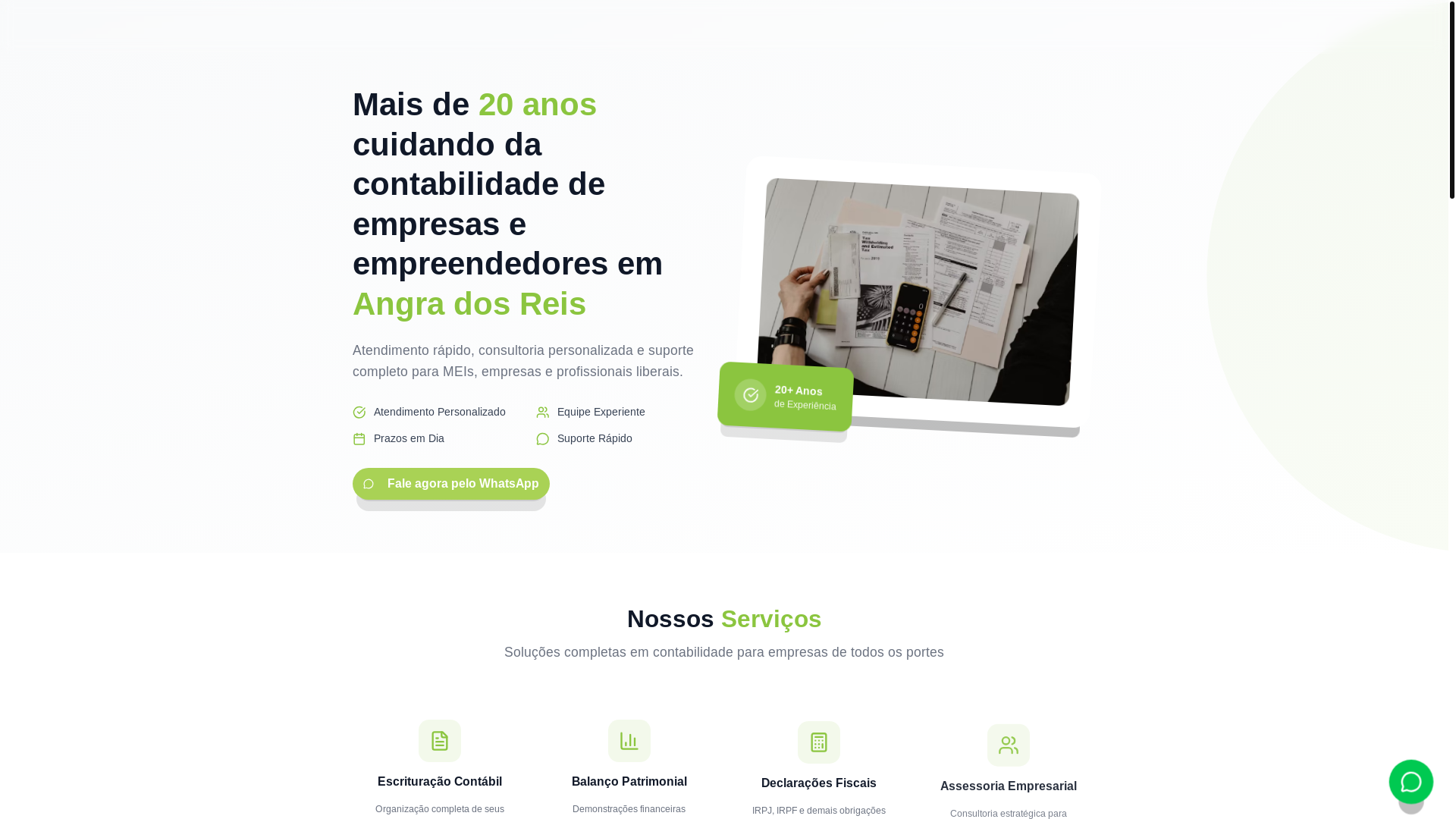 website screenshot of https://angracon.com.br/