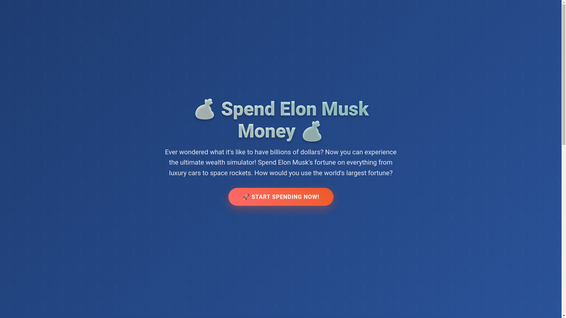 website screenshot of https://spendelonmoney.pages.dev/
