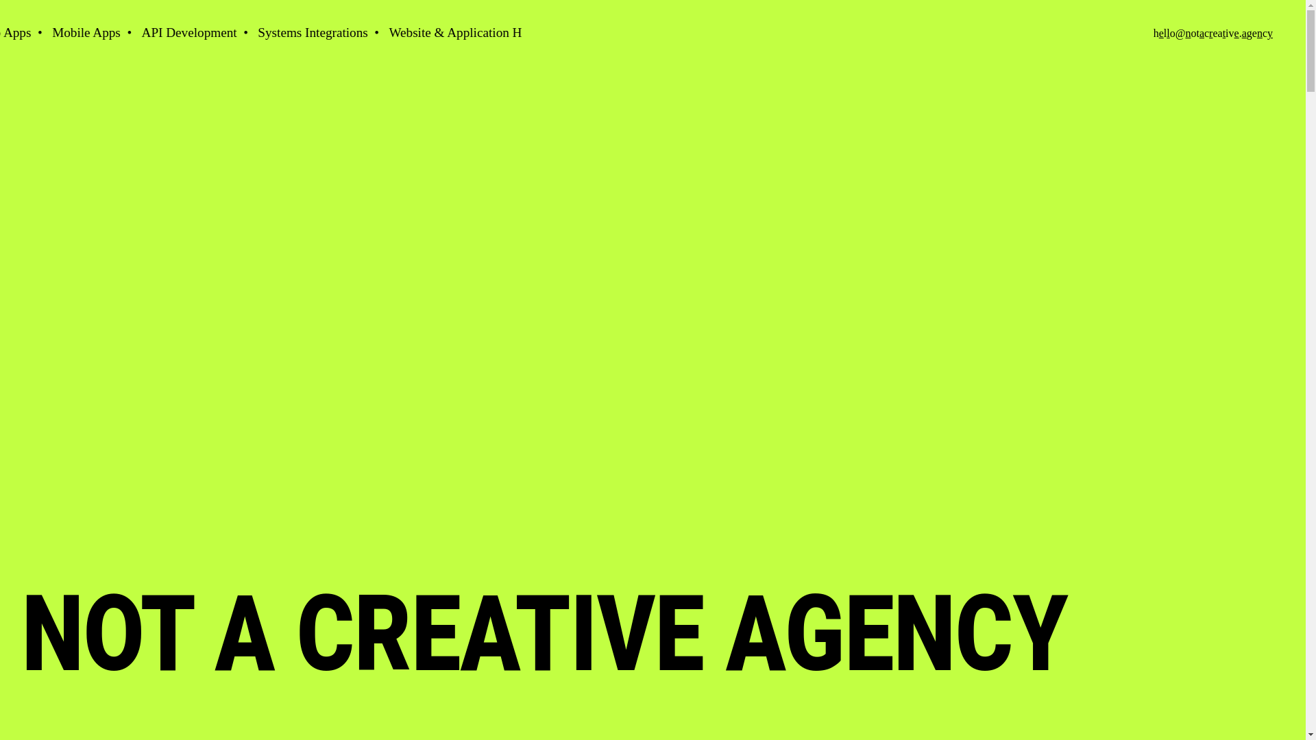 website screenshot of https://notacreativeagency.co.uk/