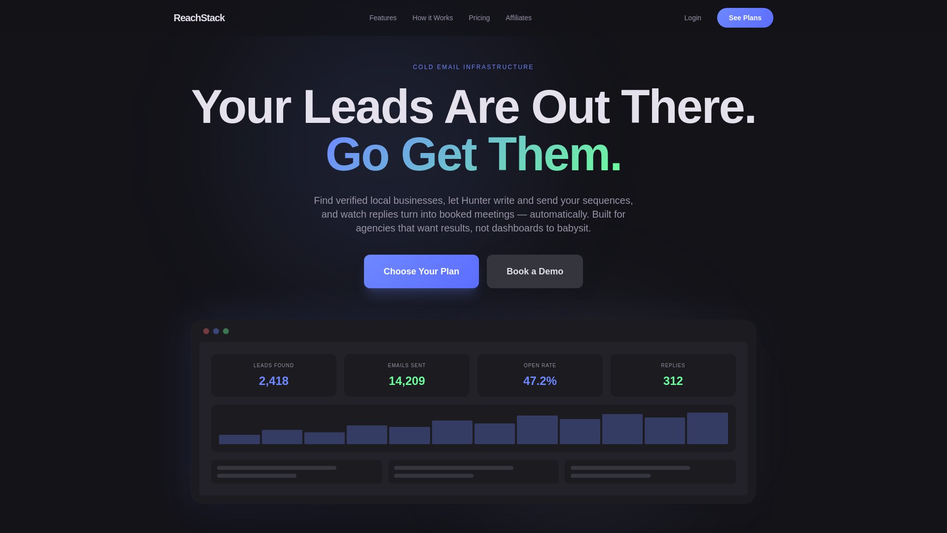 website screenshot of https://reachstack.io/