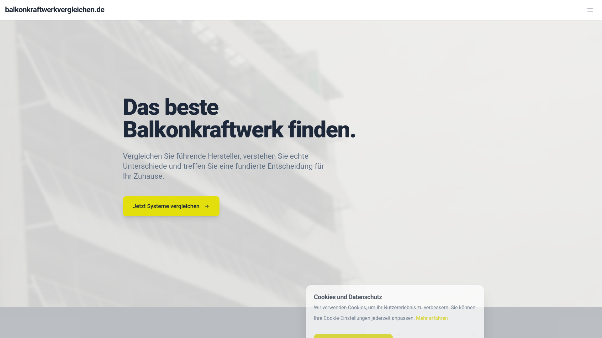 website screenshot of https://balkonkraftwerkvergleichen.de/