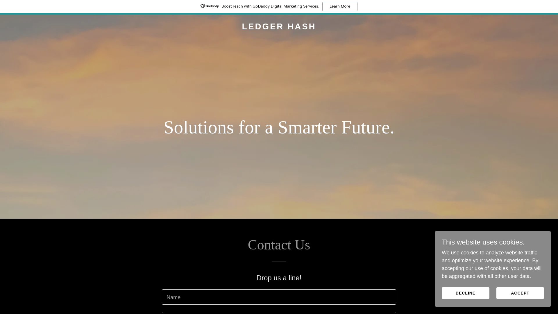 website screenshot of https://ledgerhash.co/