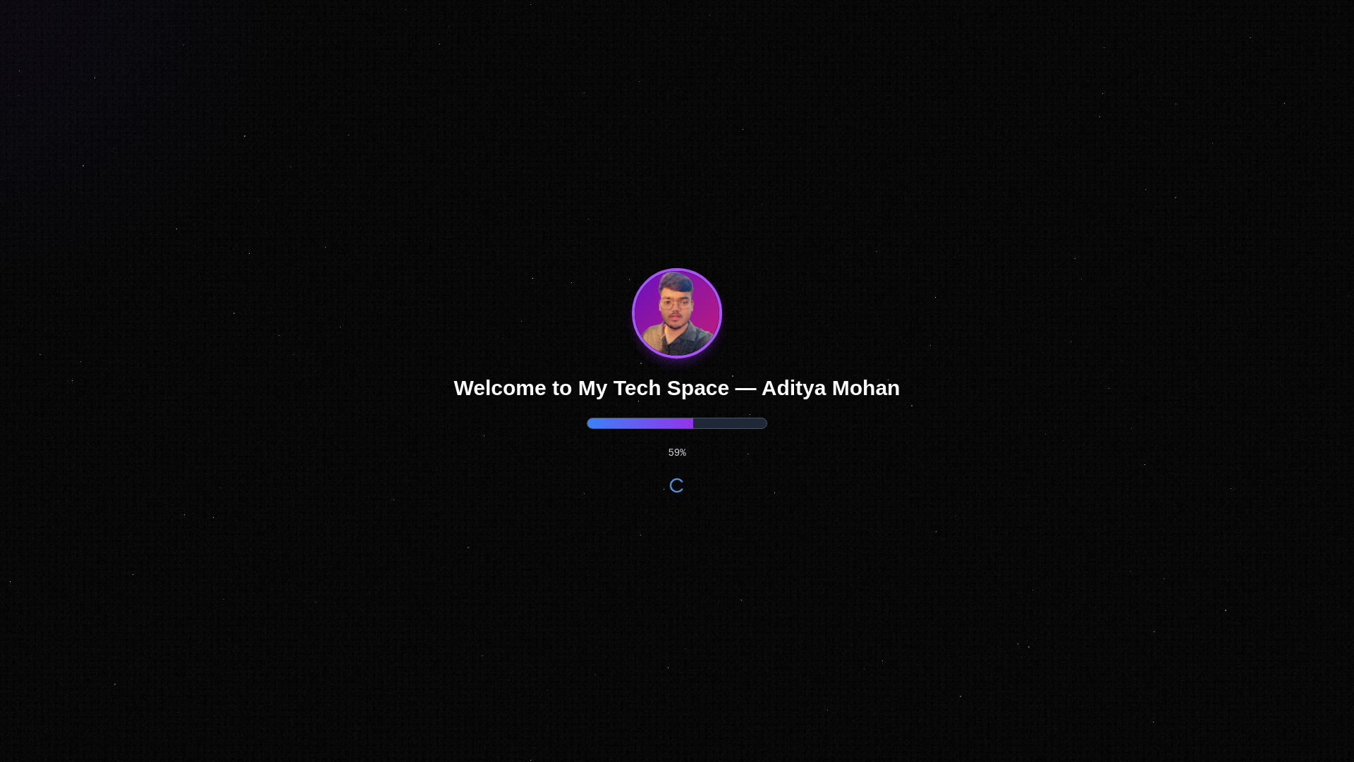 website screenshot of https://adityamohan.tech/