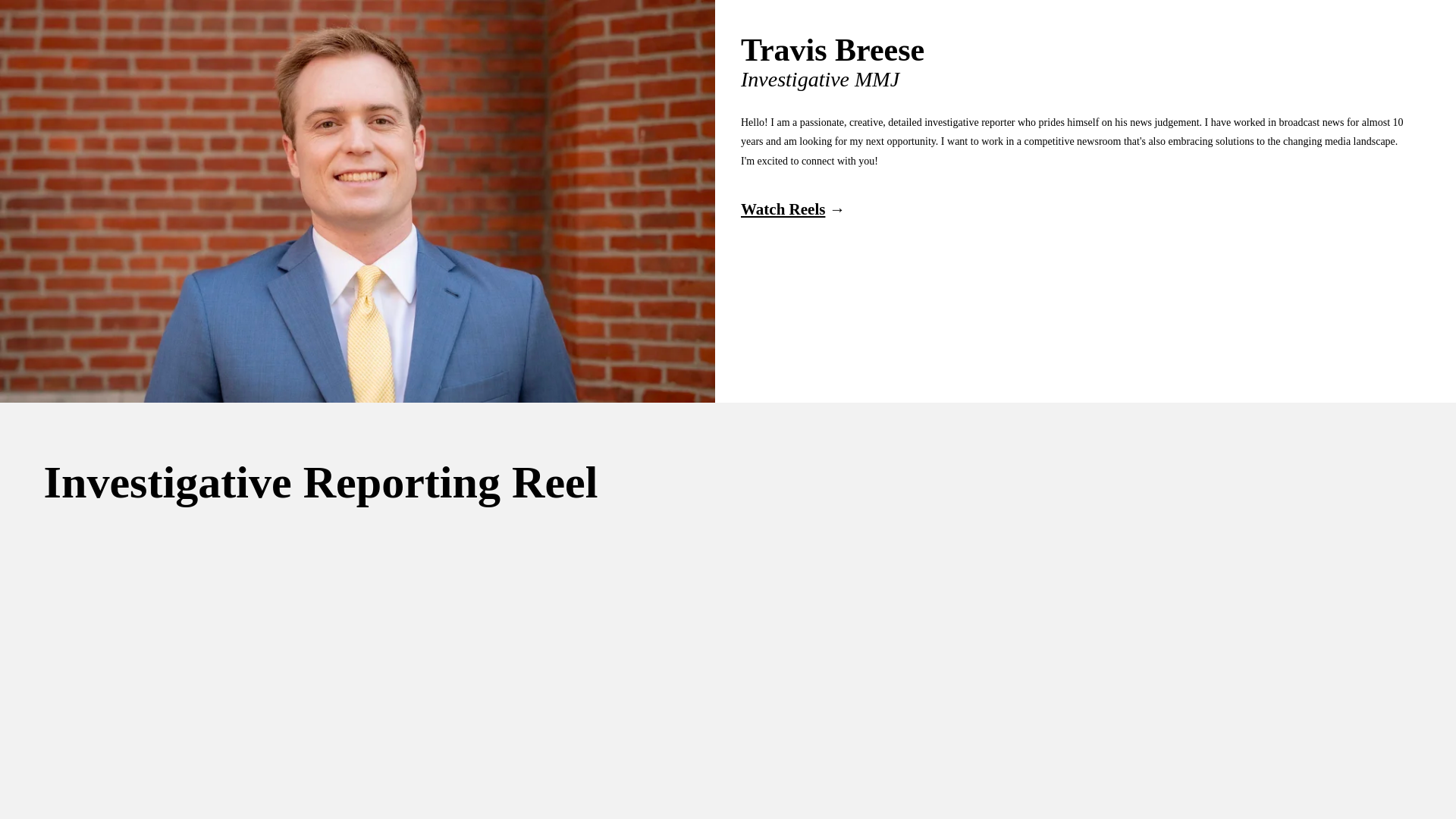 website screenshot of https://travisbreesereporter.com