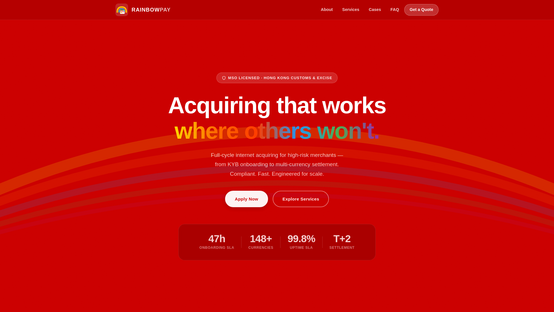 website screenshot of https://rainbowpay.hk/
