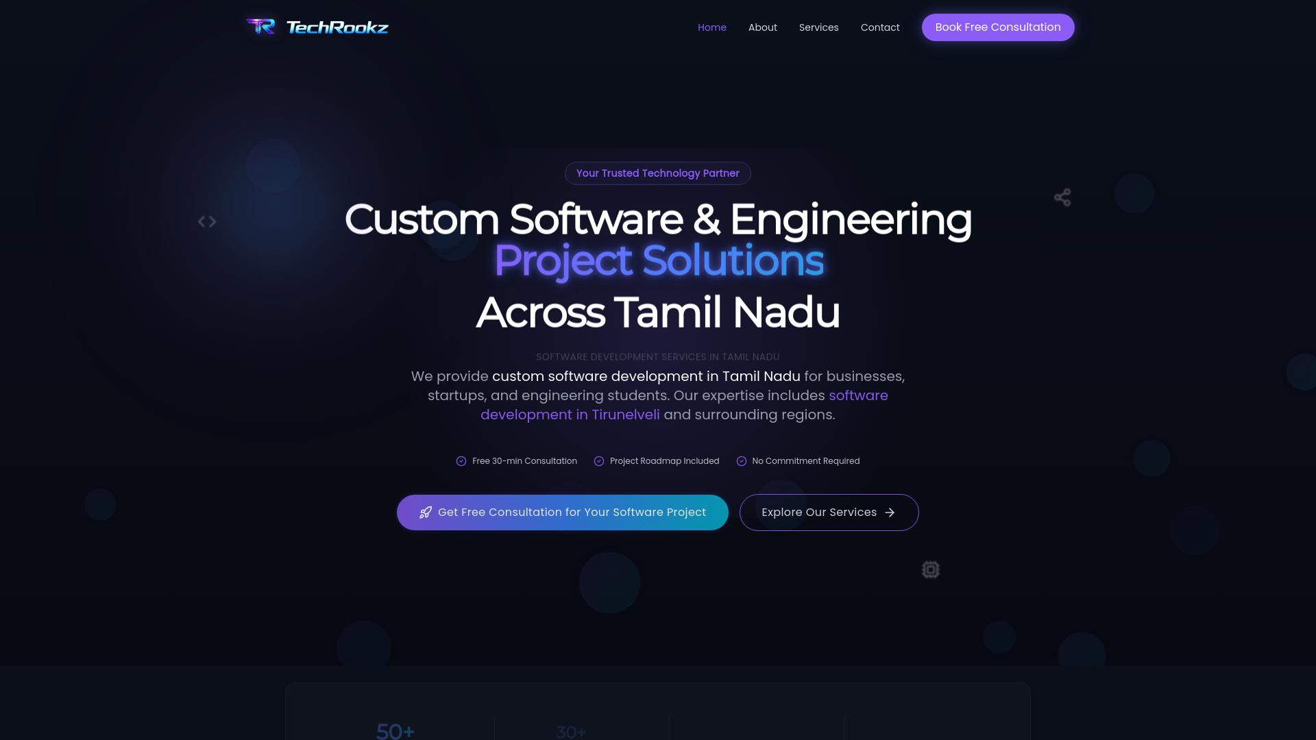 website screenshot of https://techrookz.tech/