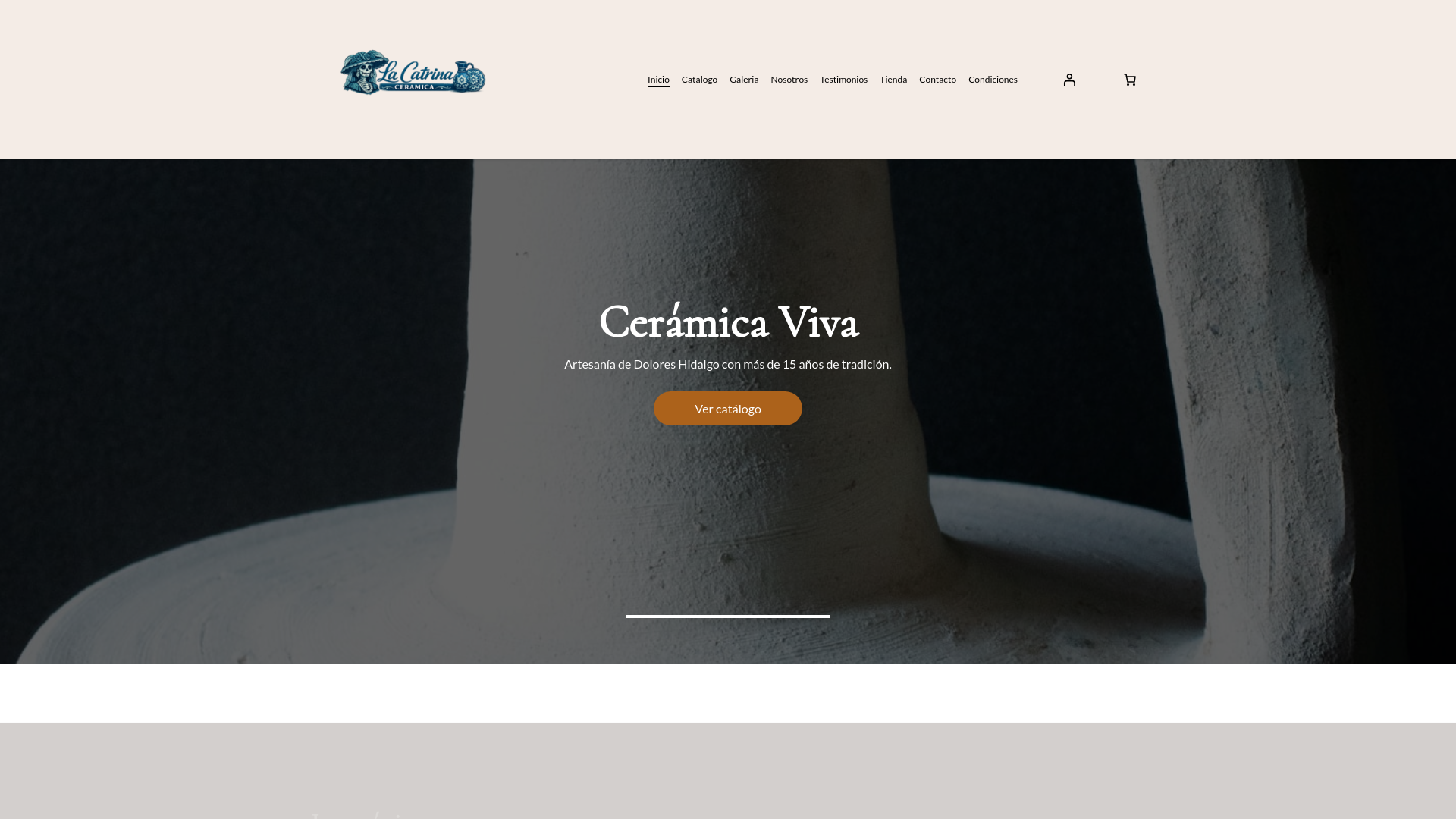 website screenshot of https://lacatrinaceramica.store/