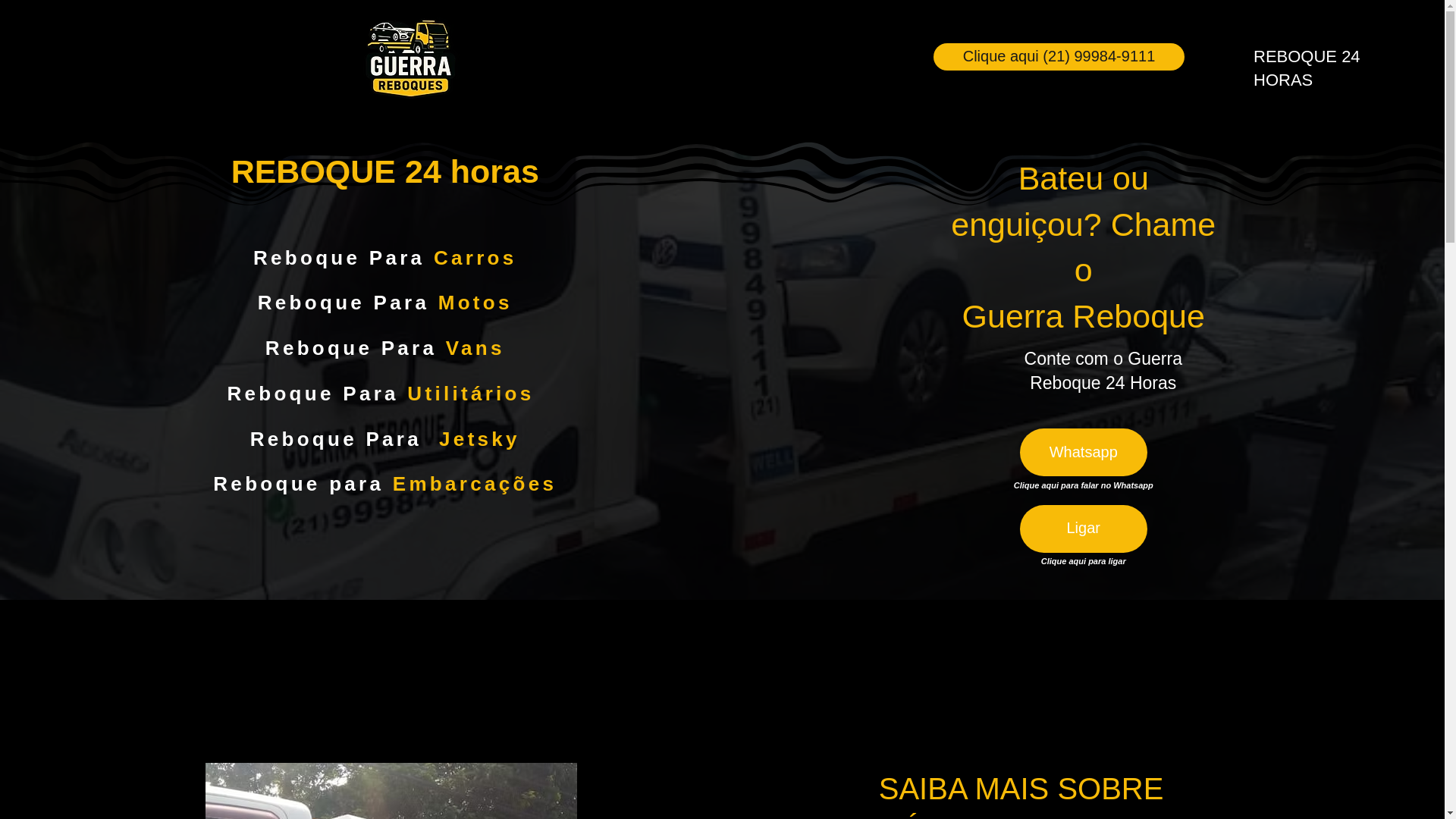 website screenshot of https://guerrareboque.com.br/