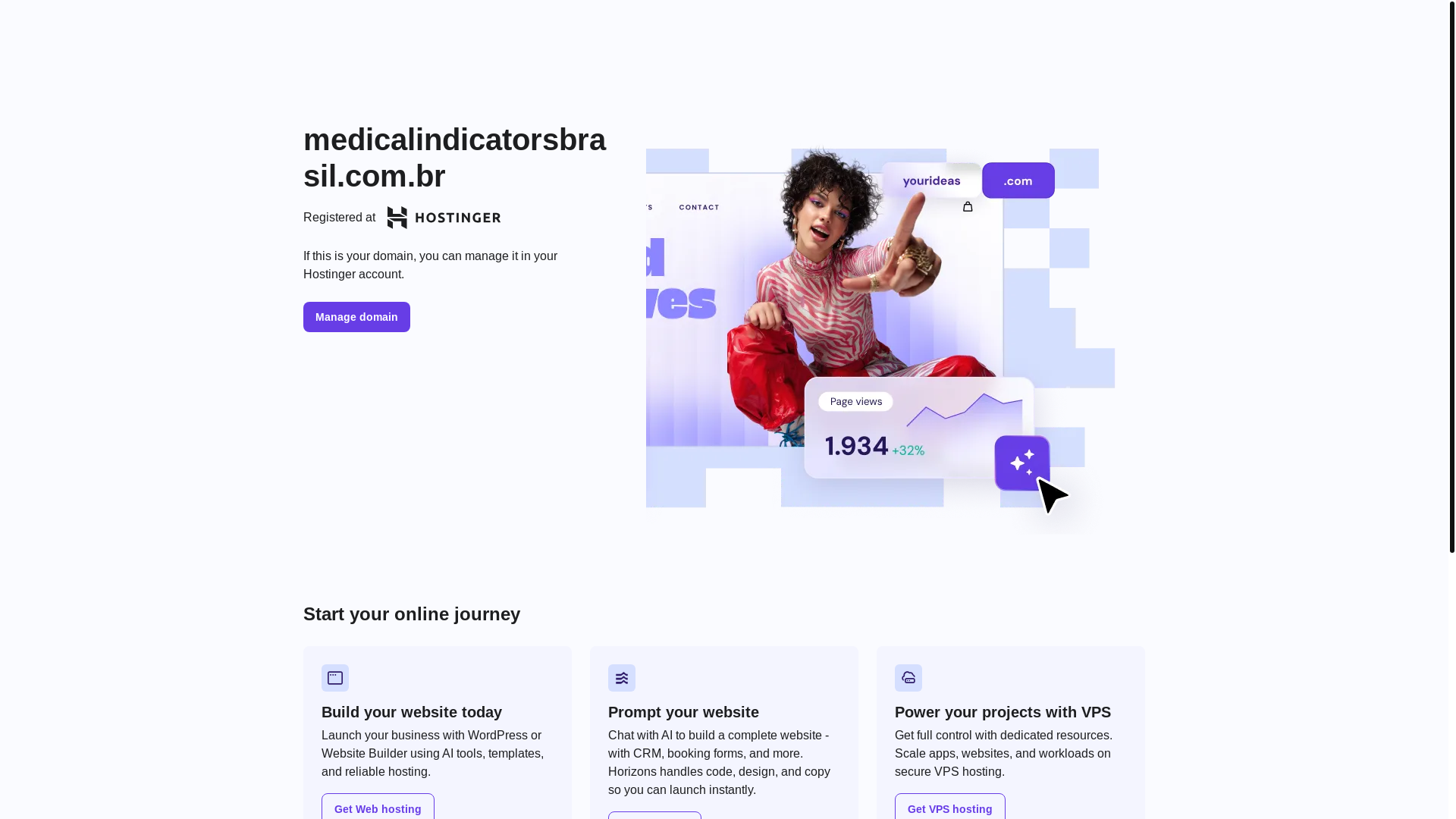 website screenshot of https://medicalindicatorsbrasil.com.br/
