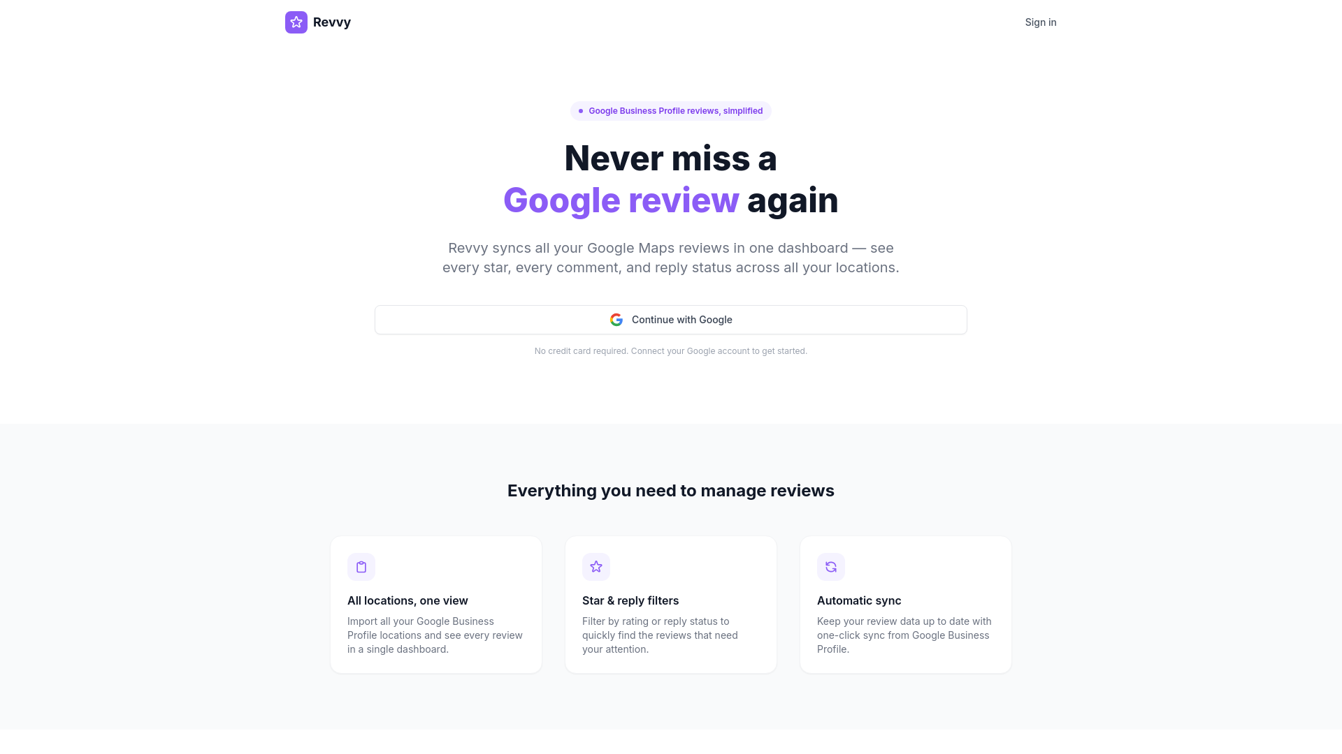 website screenshot of https://revvy.review/