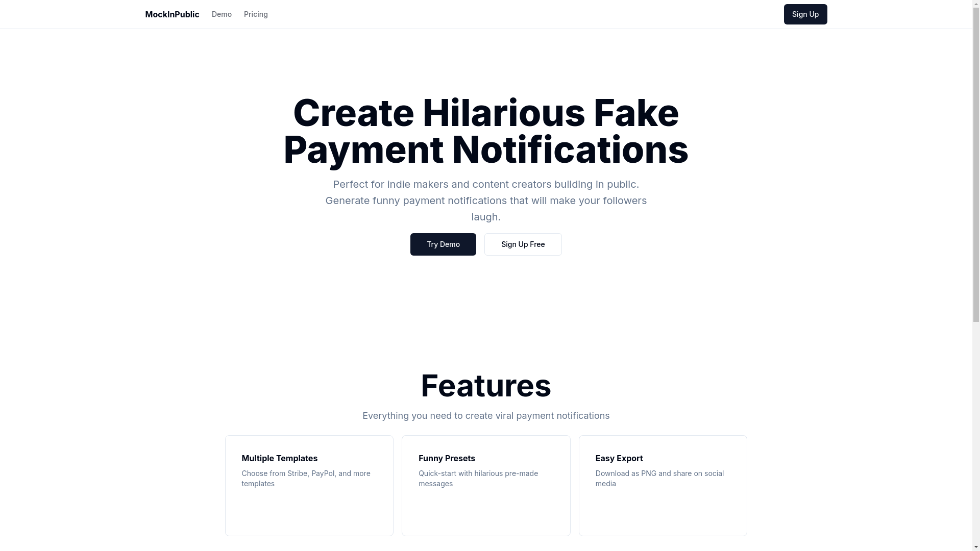 website screenshot of https://mockinpublic.com/