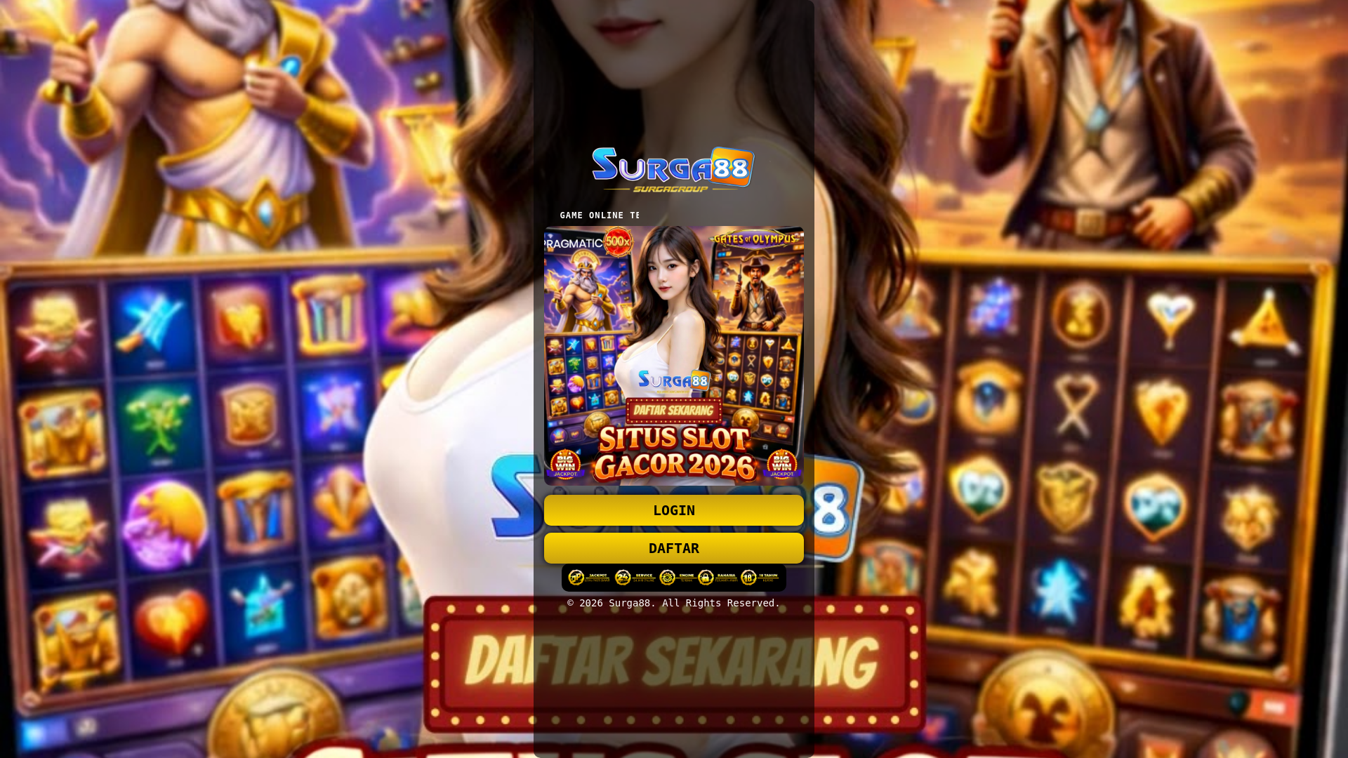 website screenshot of https://surga88-qabola-cettire.pages.dev/