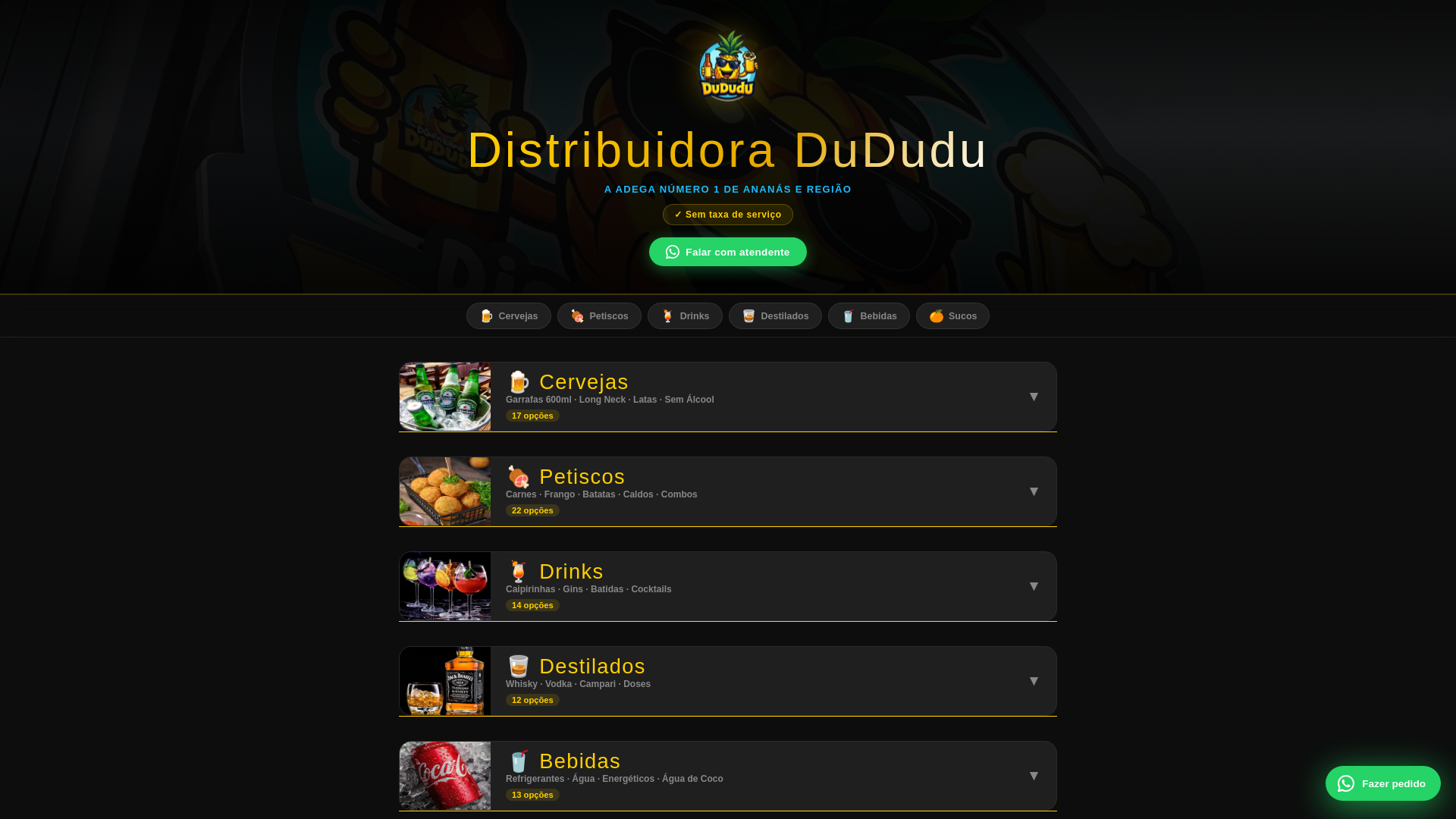 website screenshot of https://distribuidoradududu.online/