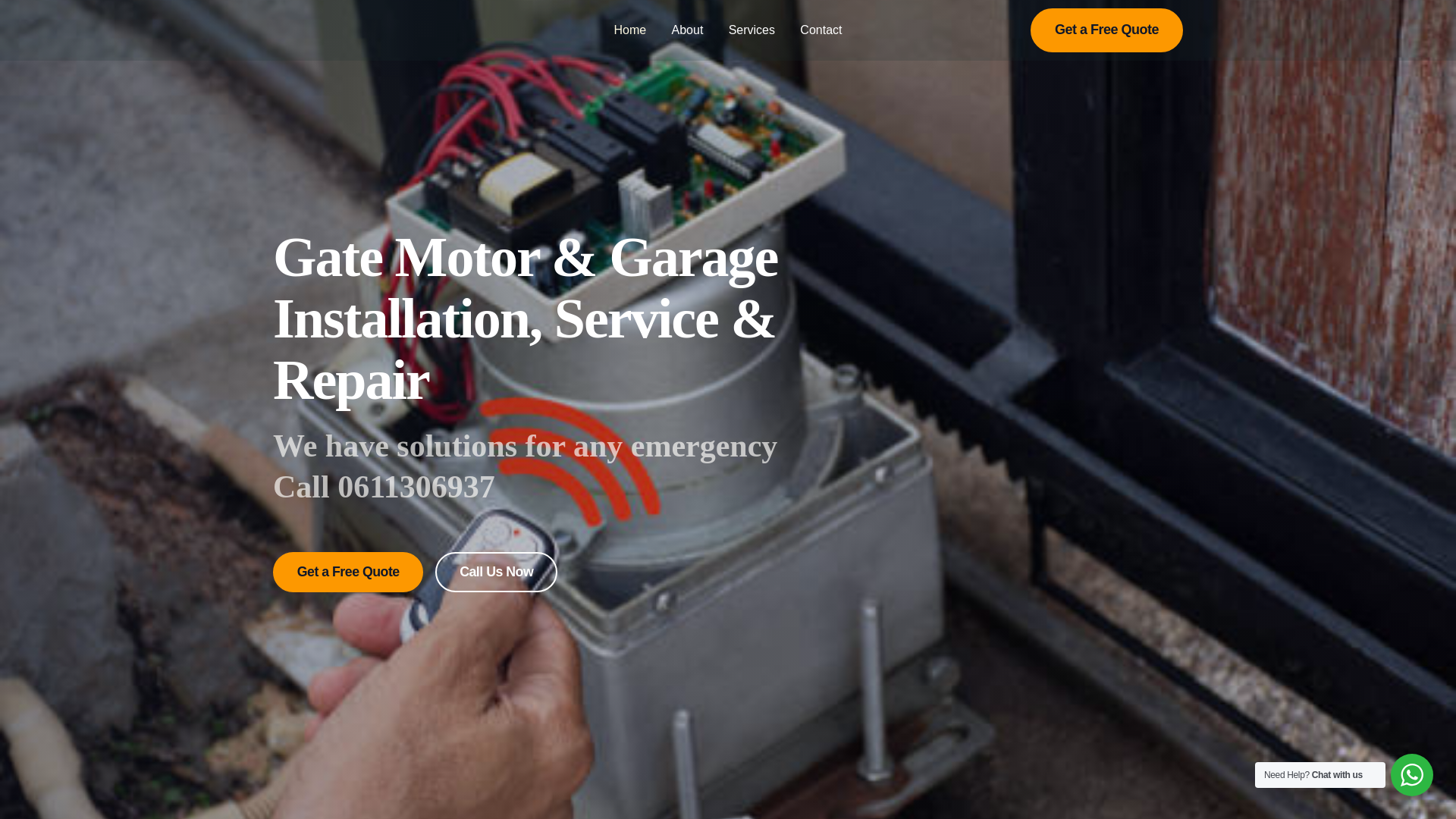 website screenshot of https://smartgatessolutions.co.za