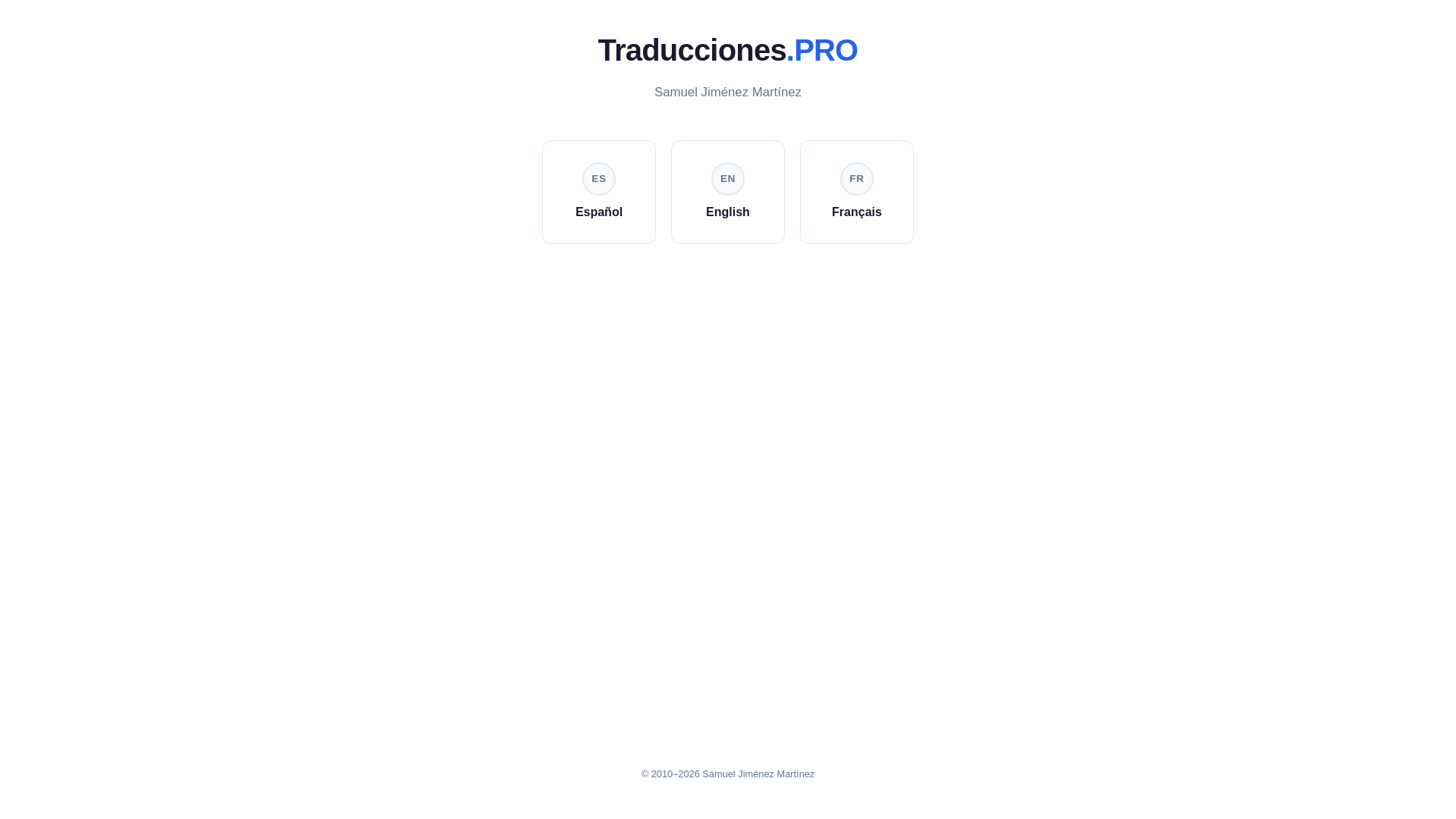 website screenshot of https://traduccionespro.pages.dev/