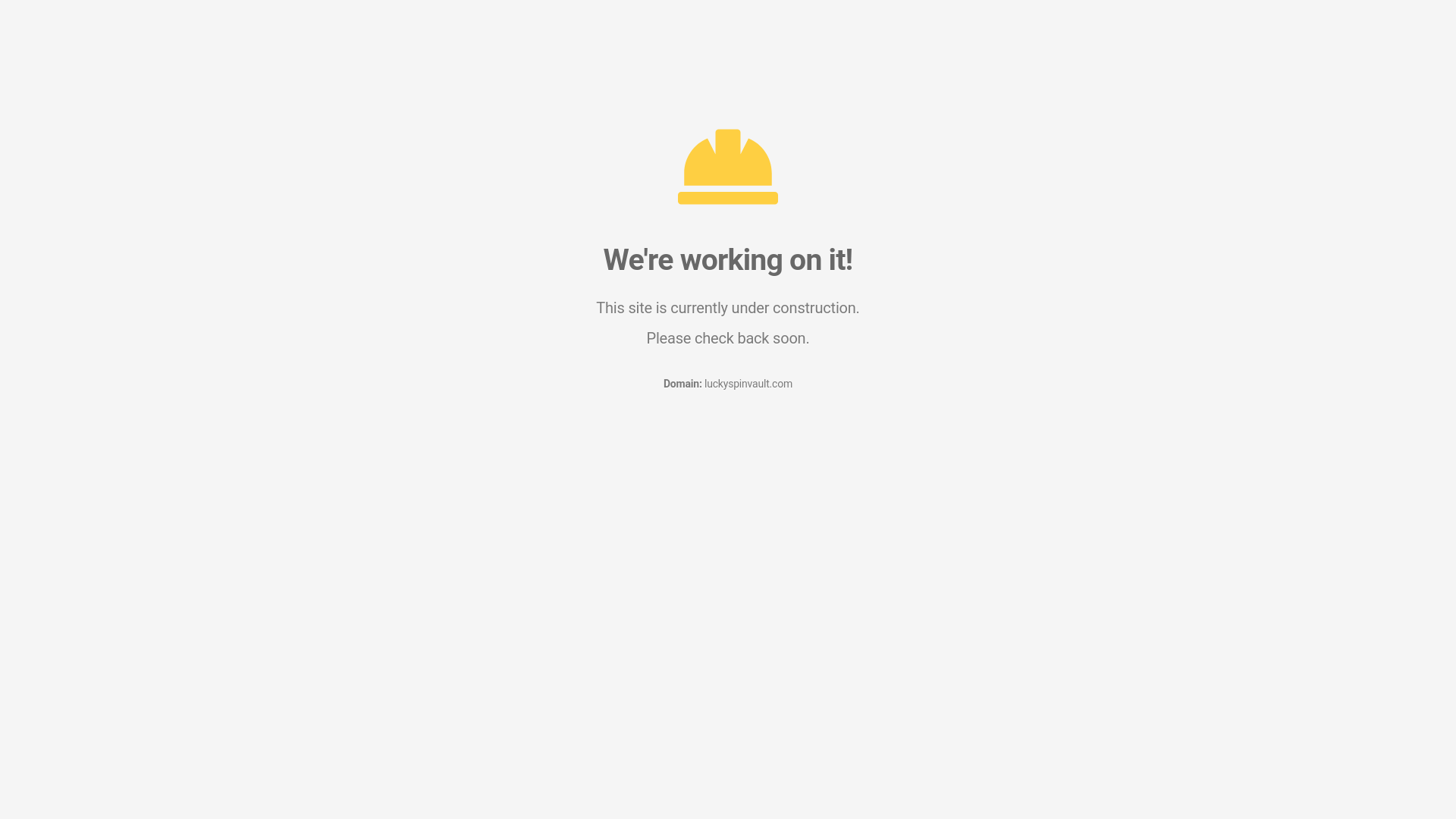 website screenshot of https://luckyspinvault.com/