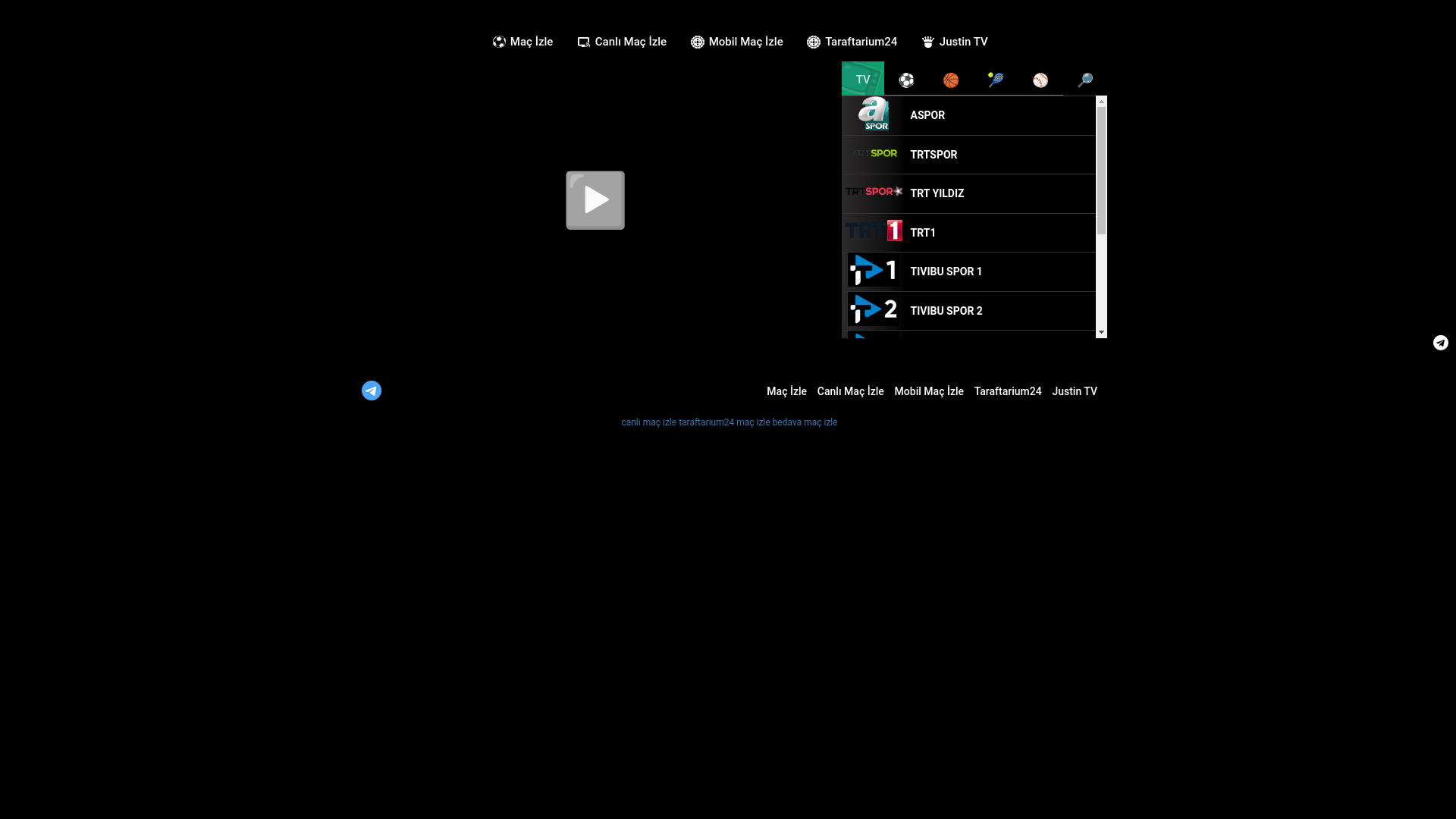 website screenshot of https://taraftariumvip2.in/
