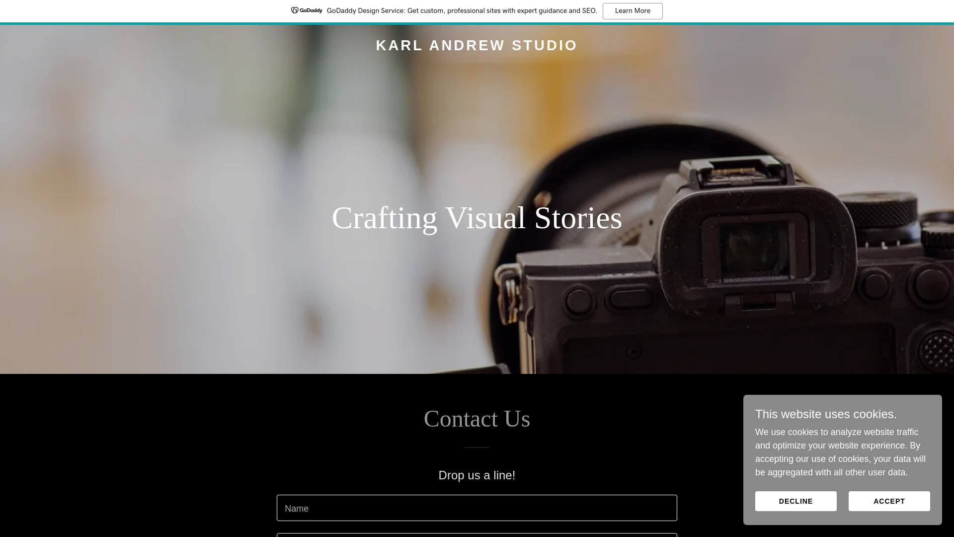 website screenshot of https://karlandrewstudio.com/
