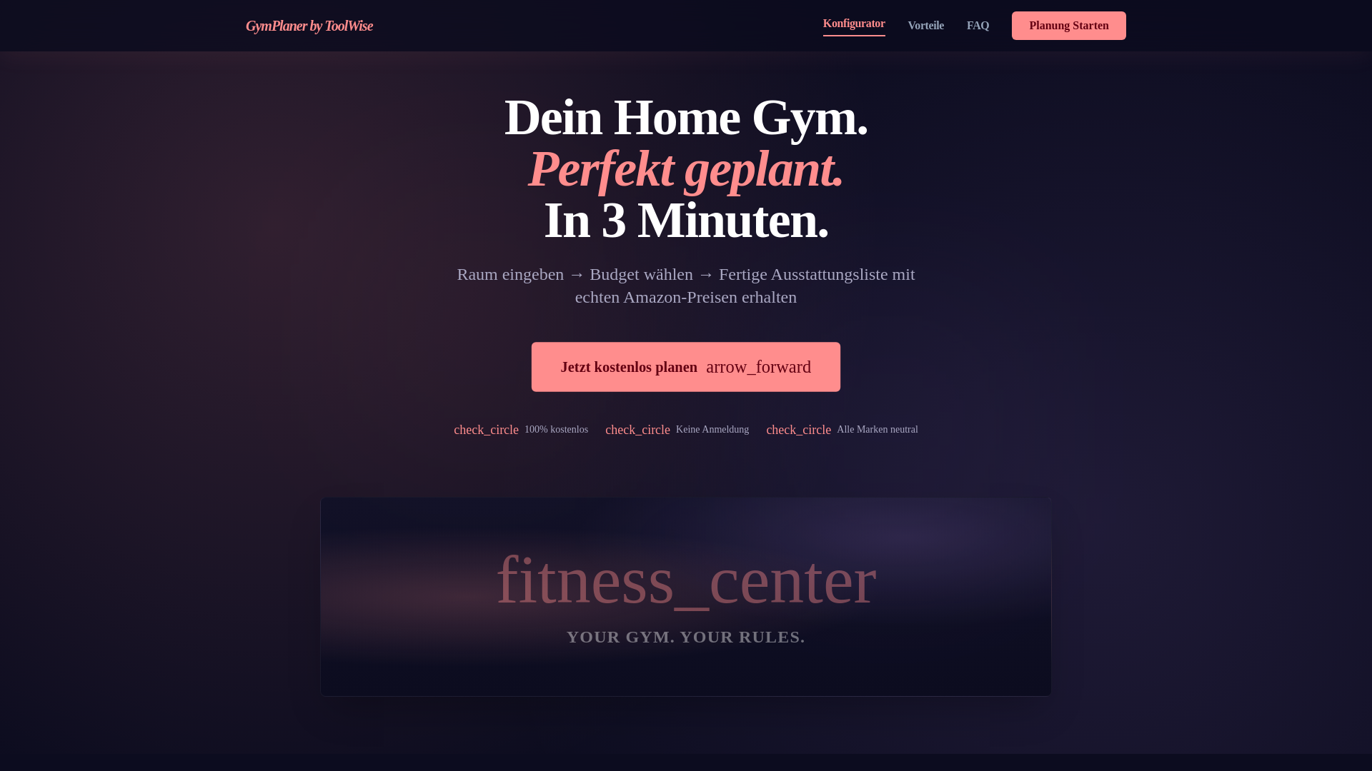 website screenshot of https://toolwise-gymplaner.pages.dev/