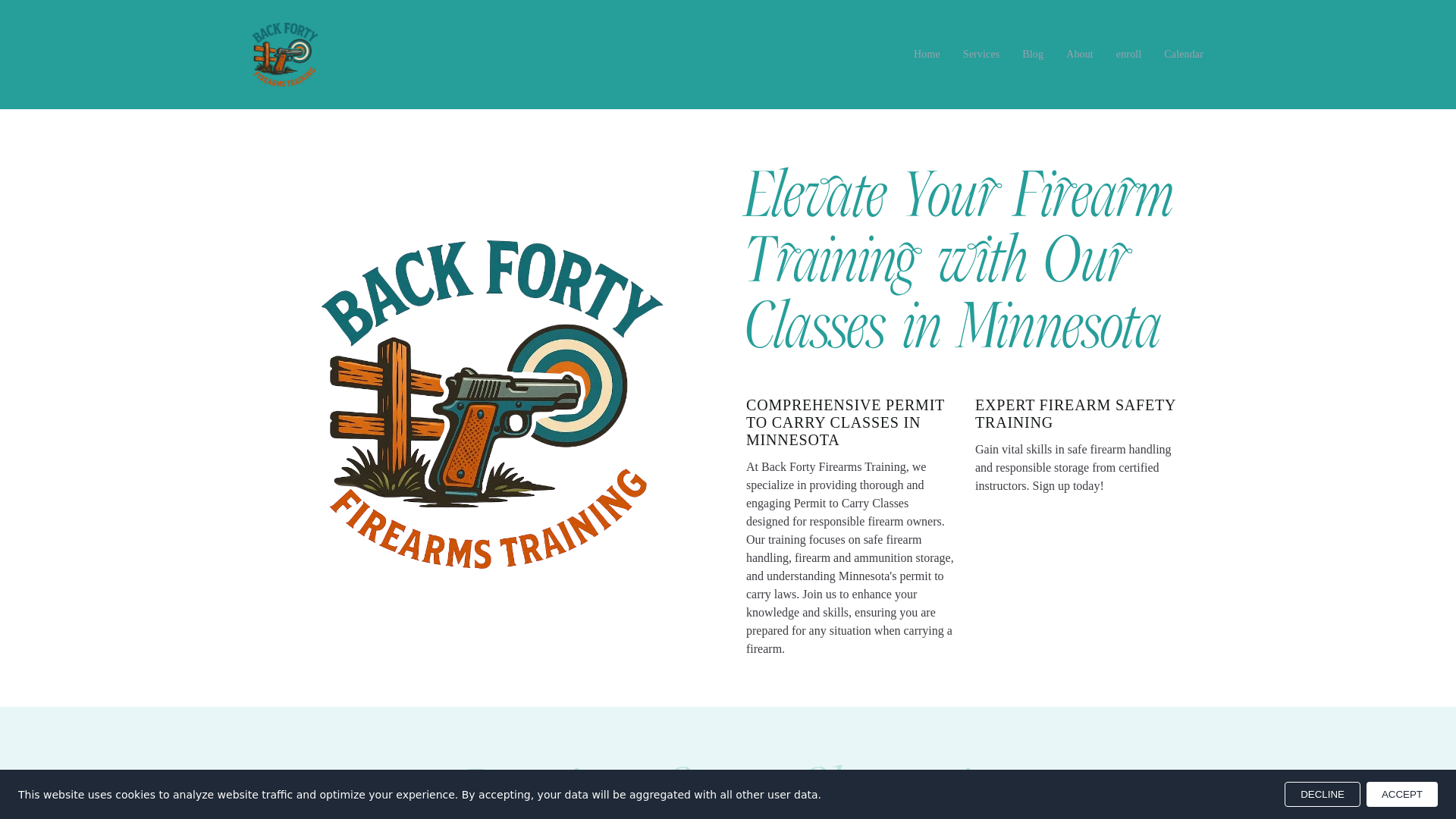 website screenshot of https://backfortytraining.com/