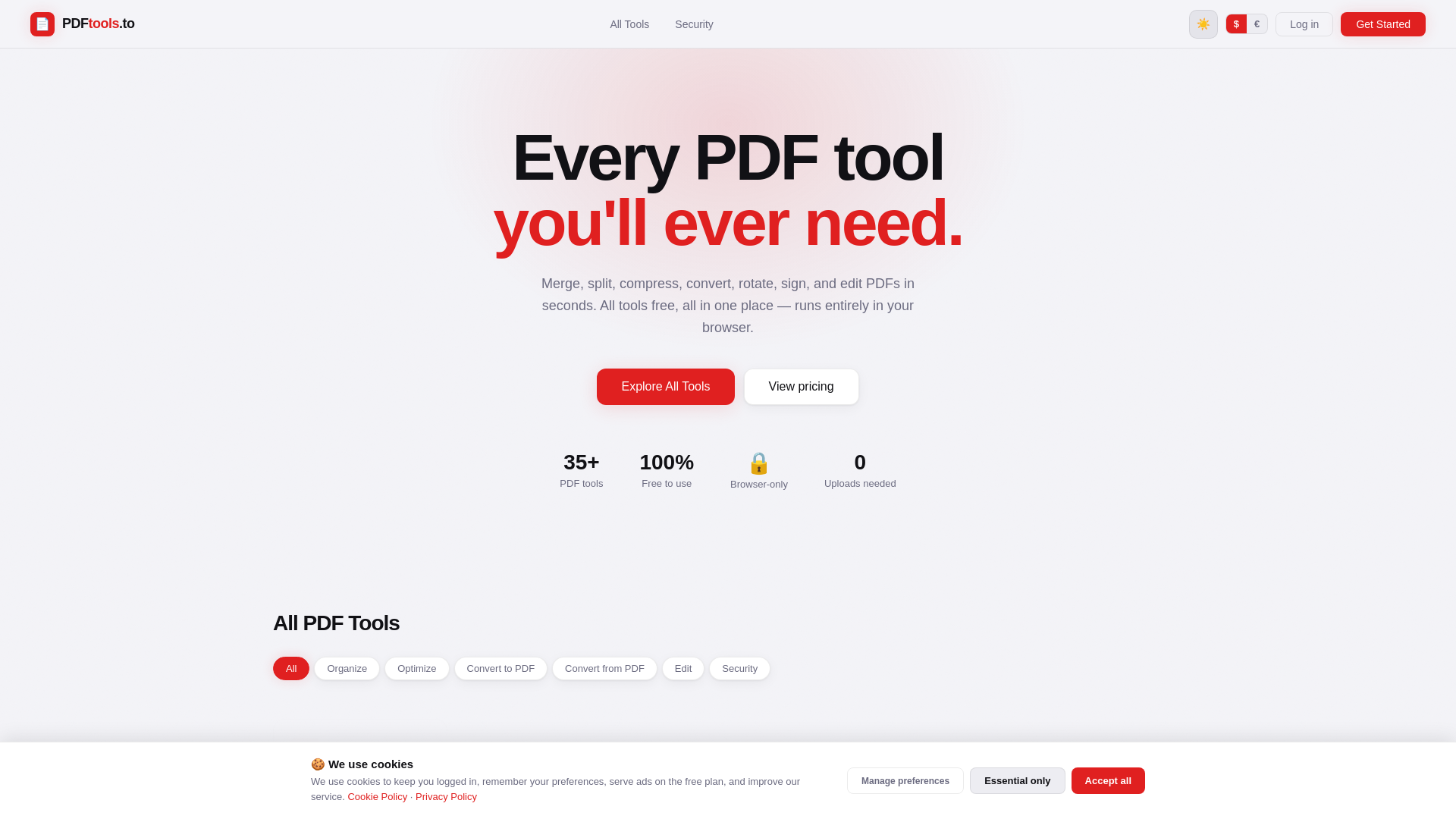 website screenshot of https://pdftools.to/