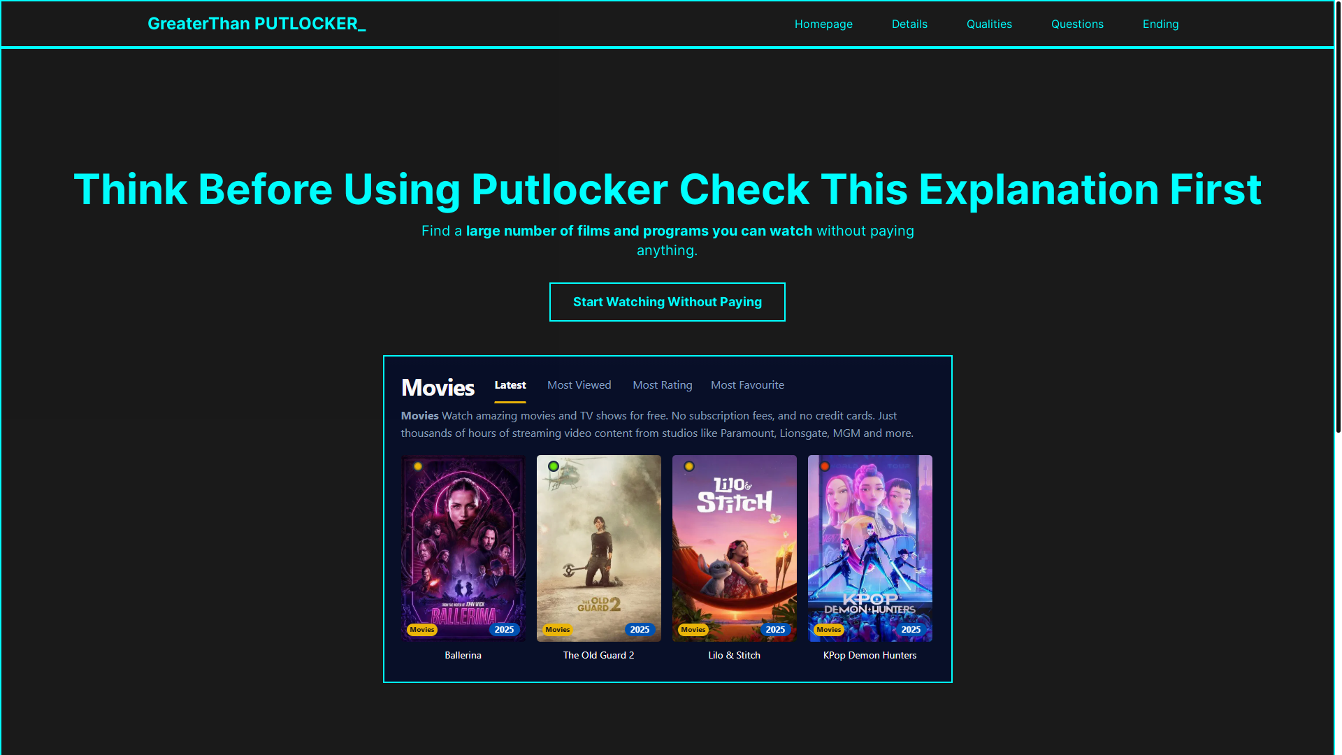 website screenshot of https://putlocker-t804.pages.dev/