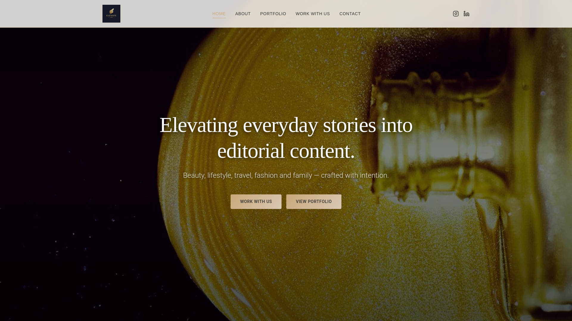 website screenshot of https://elevateugc.co.uk