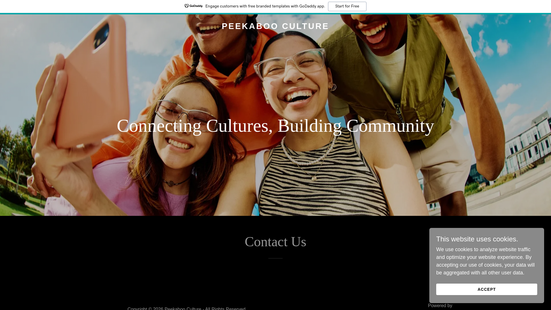 website screenshot of https://peekabooculture.co.za/