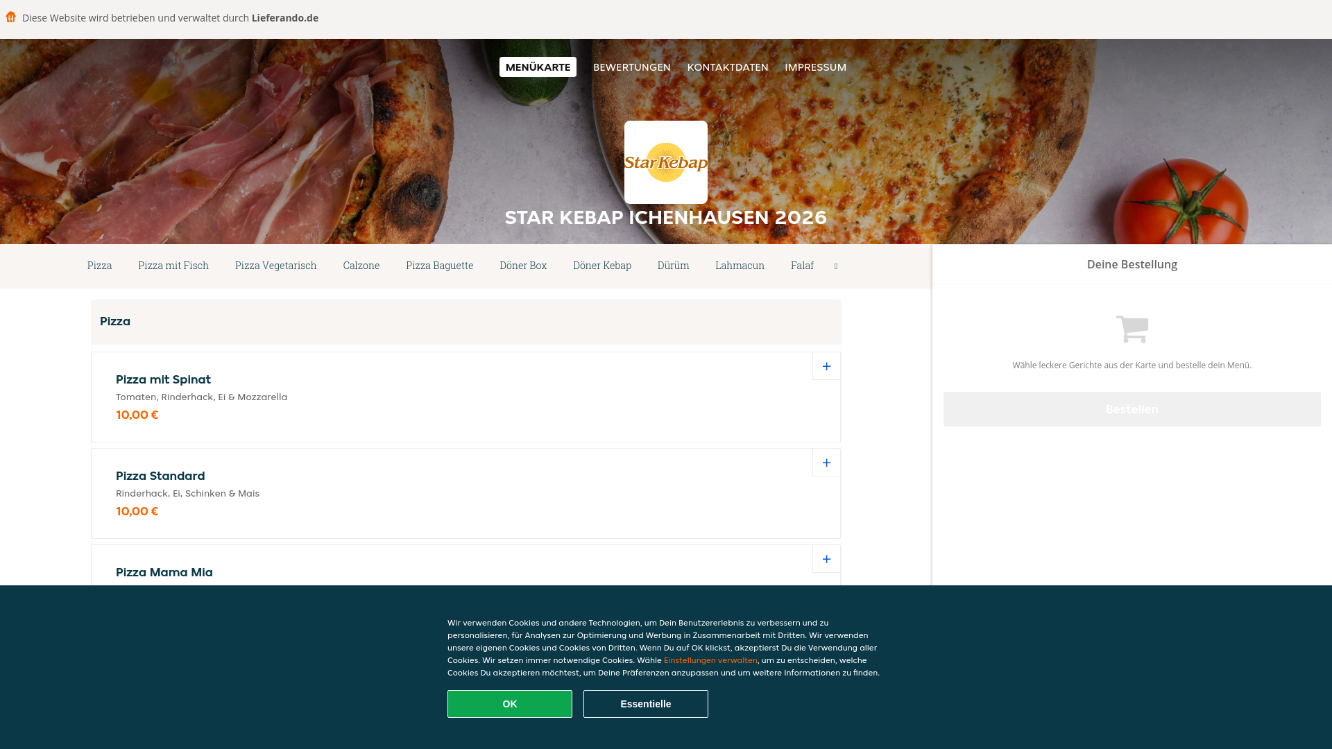 website screenshot of https://star-kebap-ichenhausen.de/