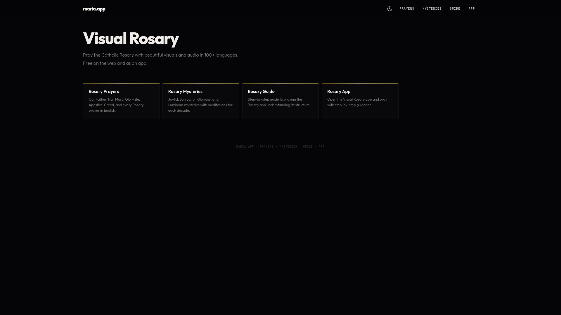 website screenshot of https://mariadotapp.pages.dev/
