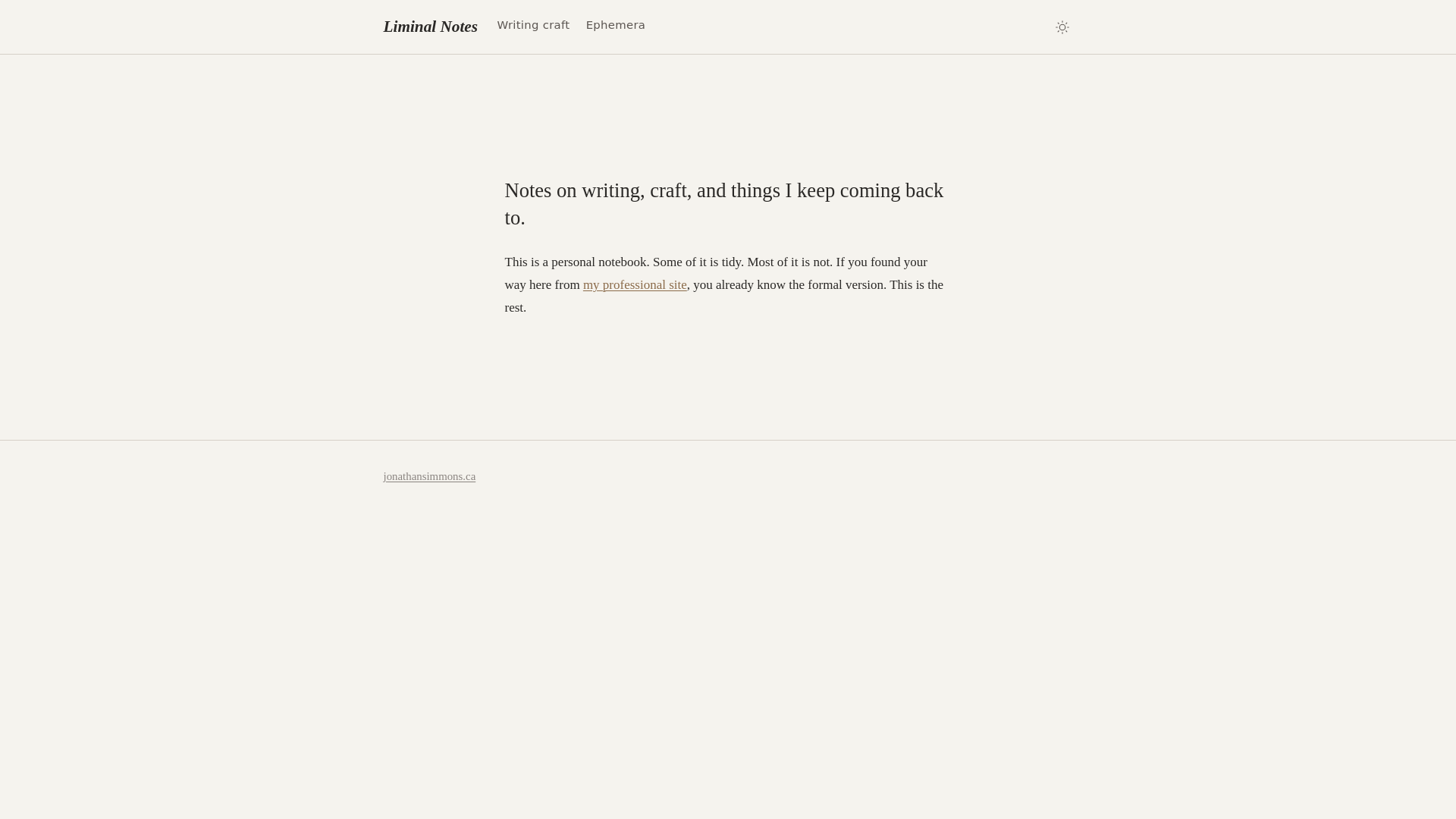 website screenshot of https://liminal-notes-site.pages.dev/