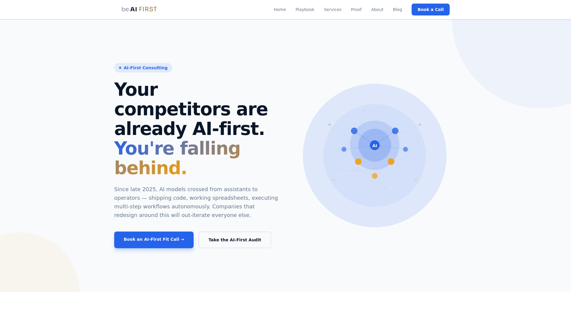 website screenshot of https://baifirst.ai/