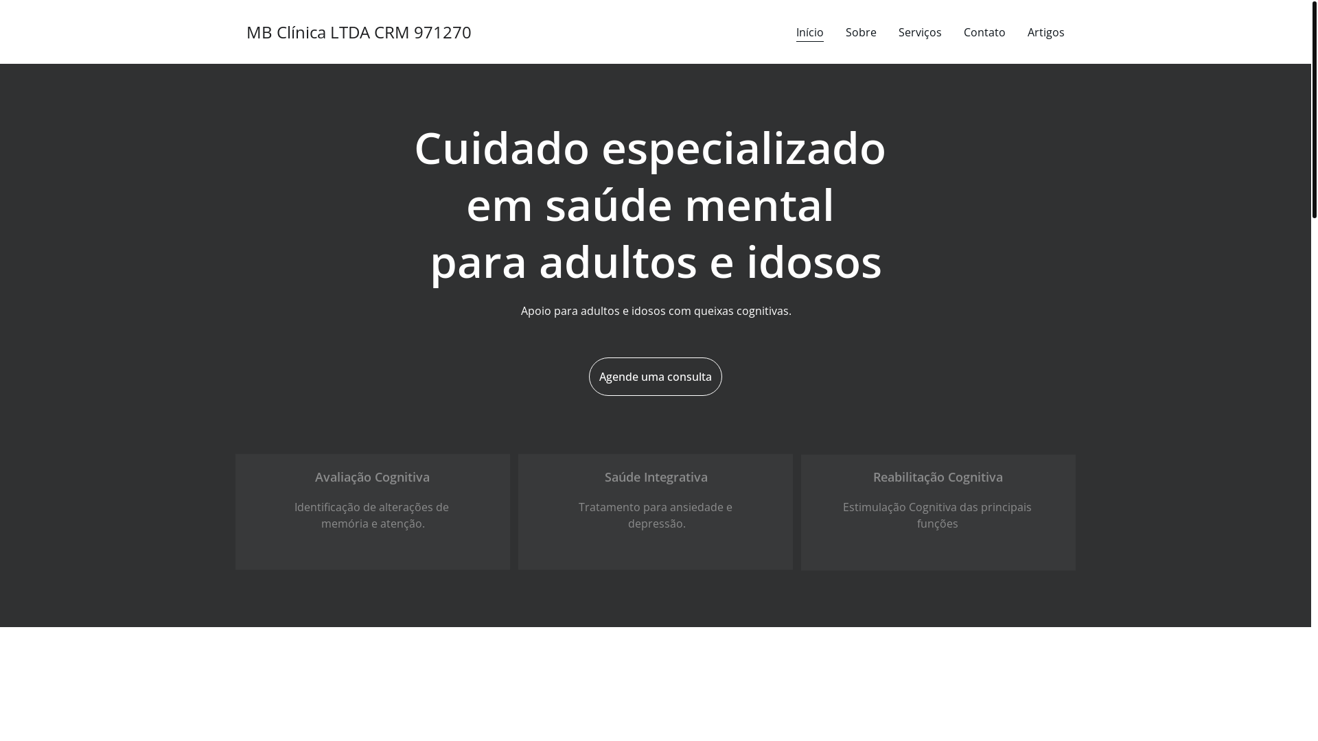 website screenshot of https://tratamentoalzheimer.com.br/