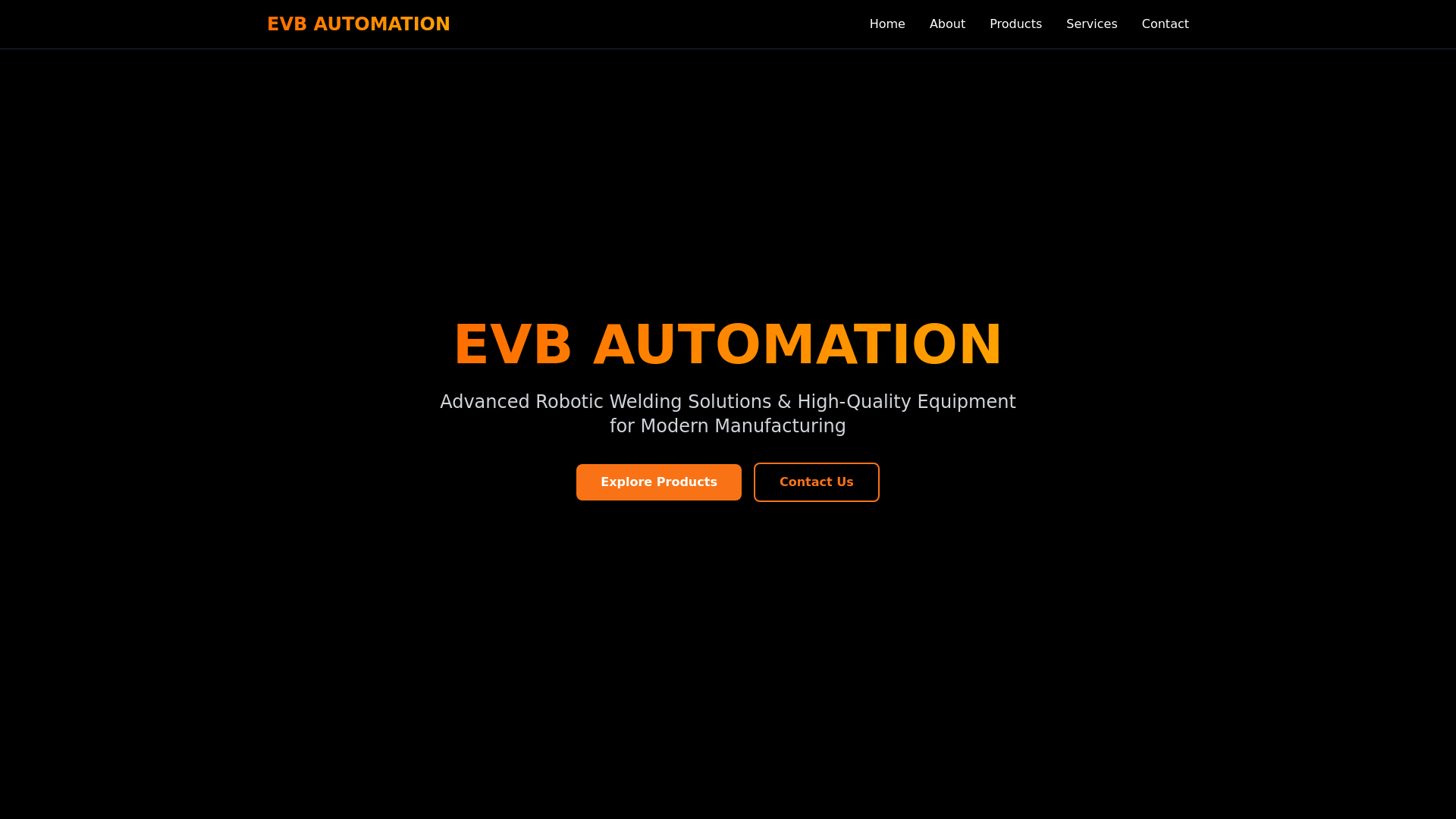 website screenshot of https://evb-automation.com/