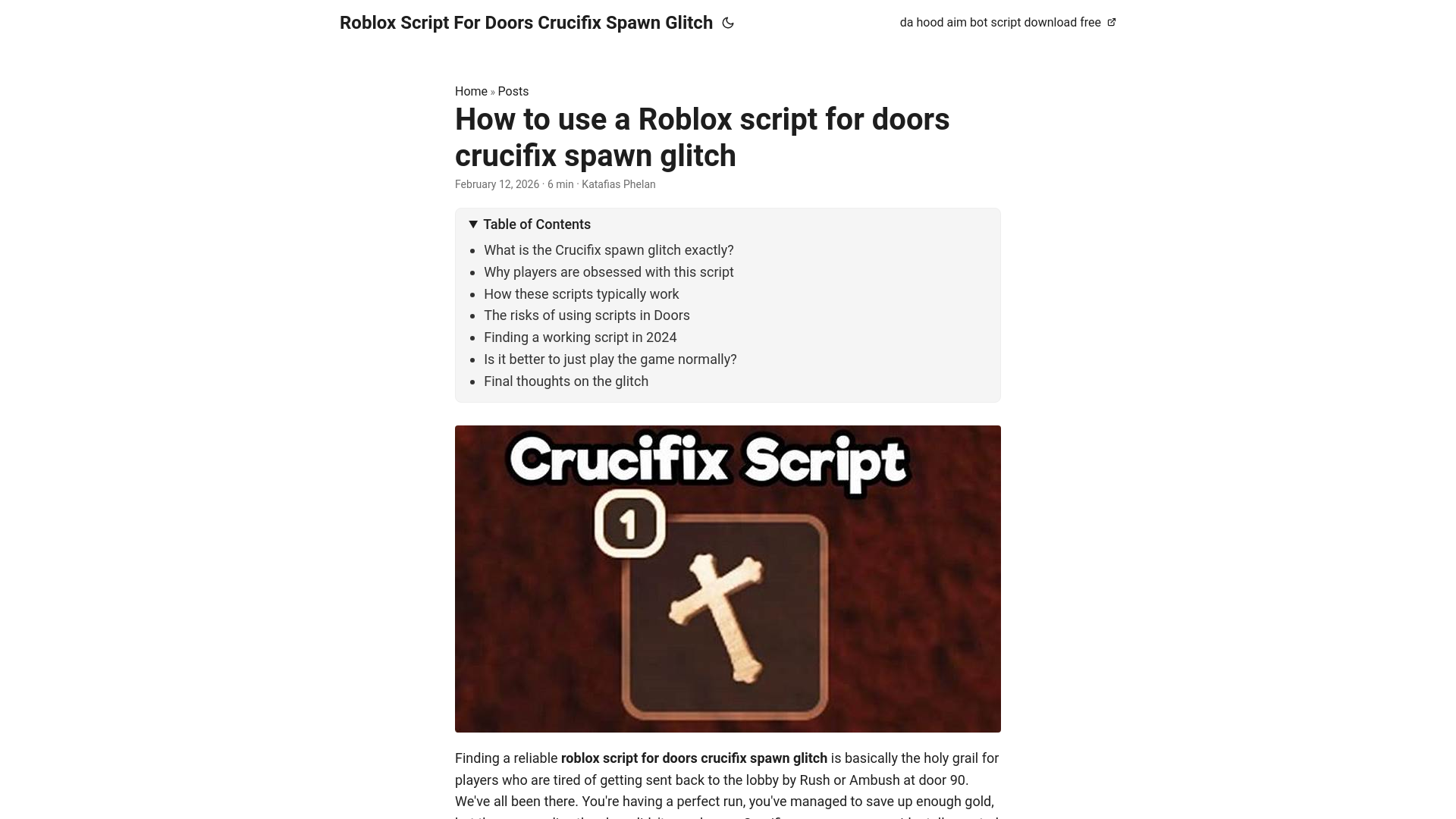 website screenshot of https://roblox-script-for-doors-crucifix-spawn-glitch.pages.dev/