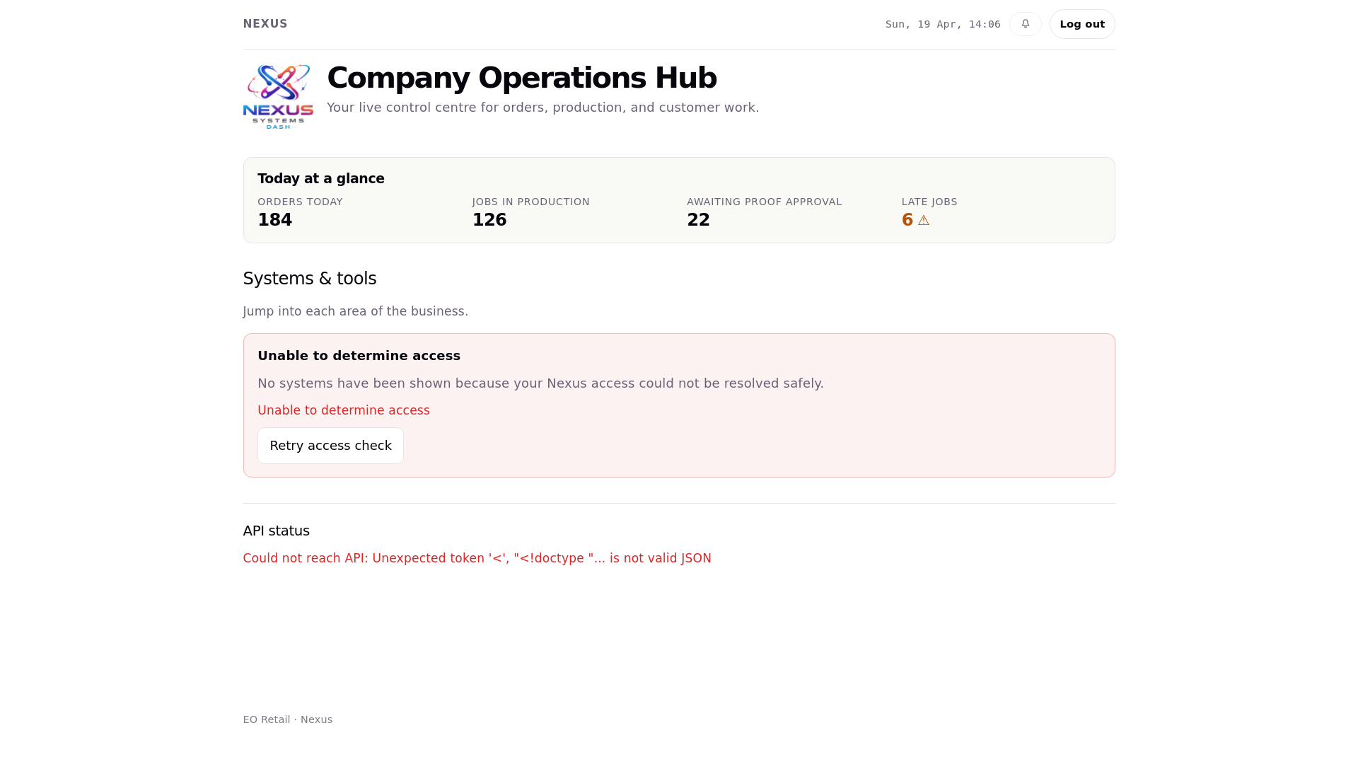 website screenshot of https://nexus-dashboard-csl.pages.dev/