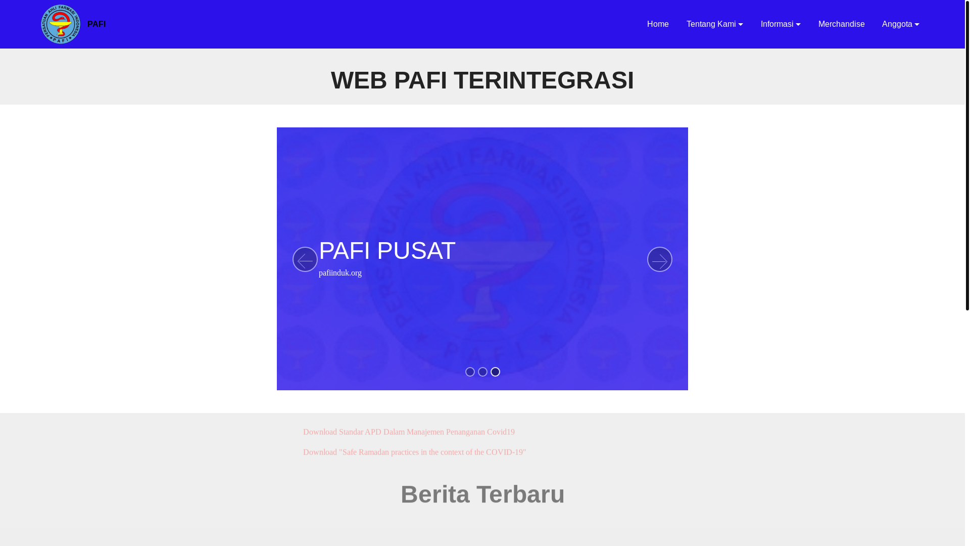 website screenshot of https://pafi-popayatobarat-org.pages.dev/