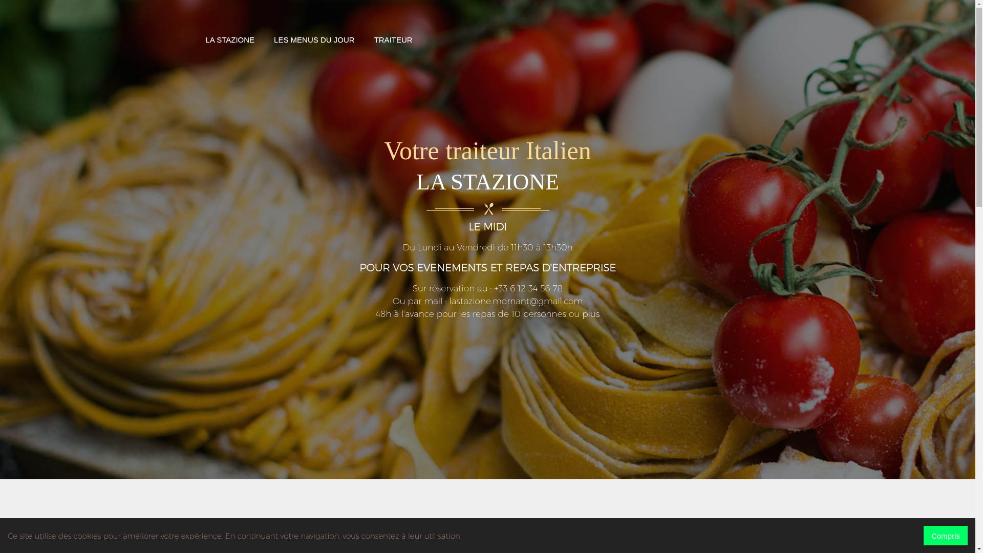 website screenshot of https://lastazione-traiteur-mornant.fr/