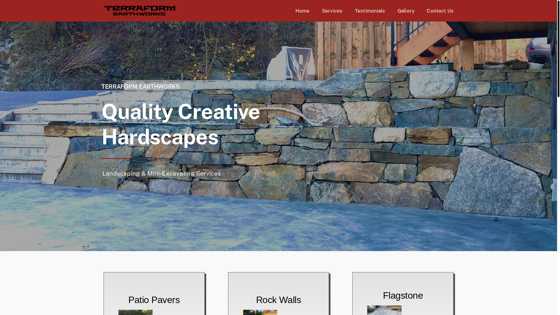 website screenshot of https://terraformworks.ca/