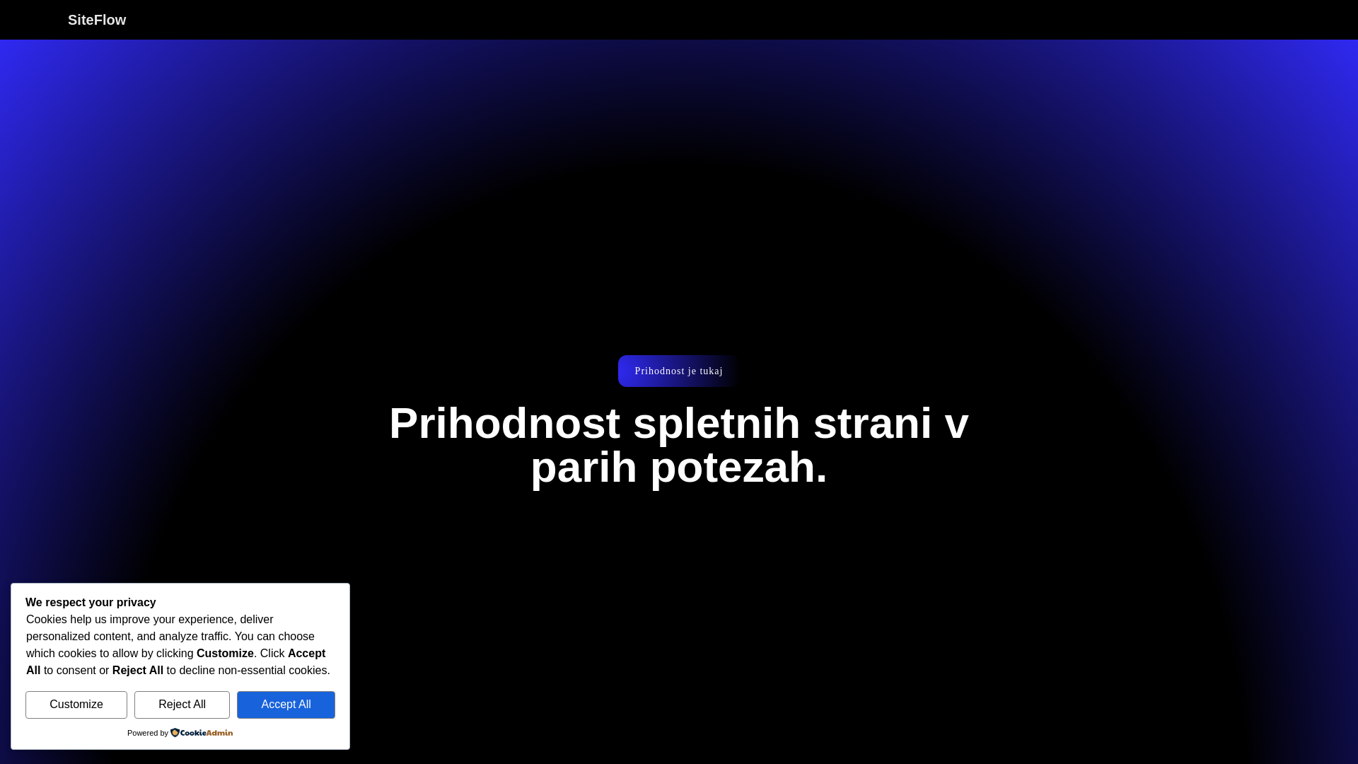 website screenshot of https://go-siteflow.com