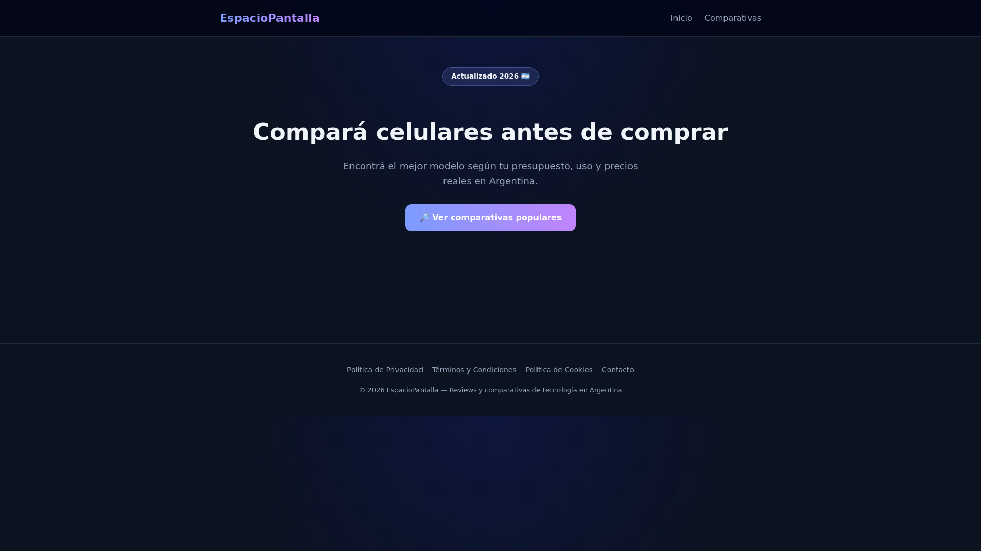 website screenshot of https://espaciopantalla.pages.dev/