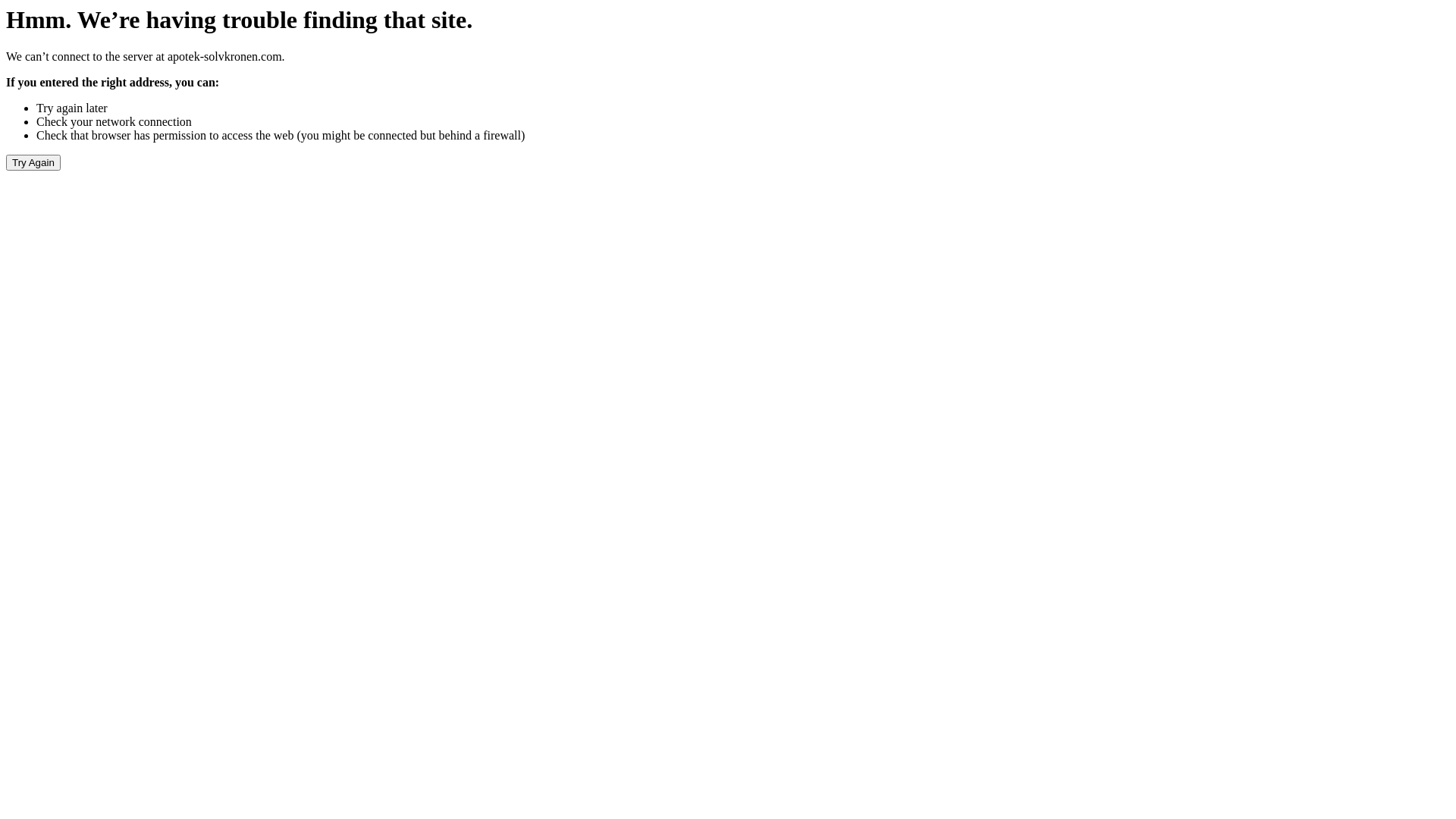 website screenshot of https://apotek-solvkronen.com